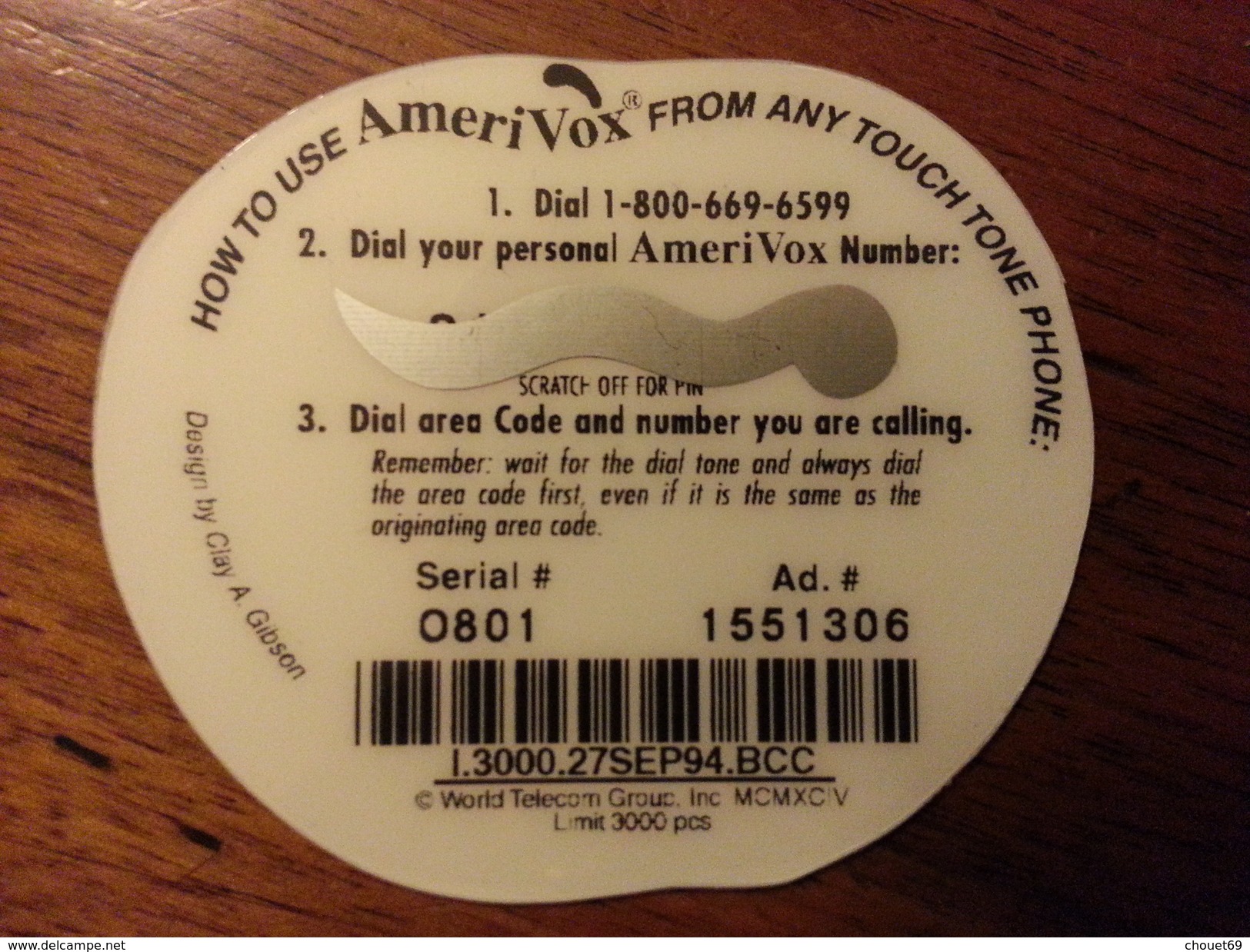 Amerivox Telecard 94 Conference Expo New York City Big Apple 3000ex 1994 MINT Prépayée Prepaid Ameri Vox - Amerivox