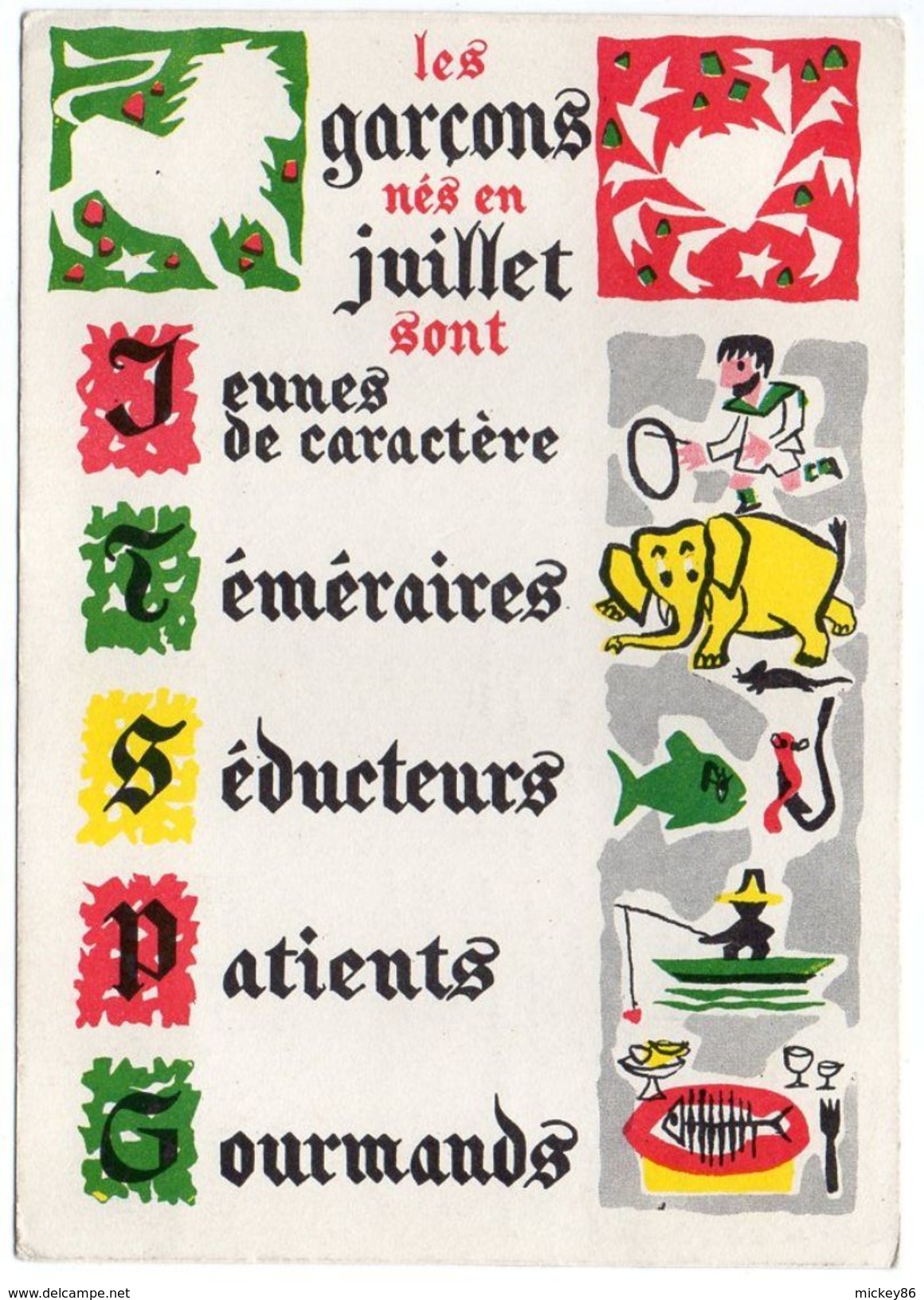 Astrologie- CANCER-- LION   ---Garçons Nés En Juillet  (jeunes De Caractère,téméraires,séducteurs,patients,gourmands) - Astrología