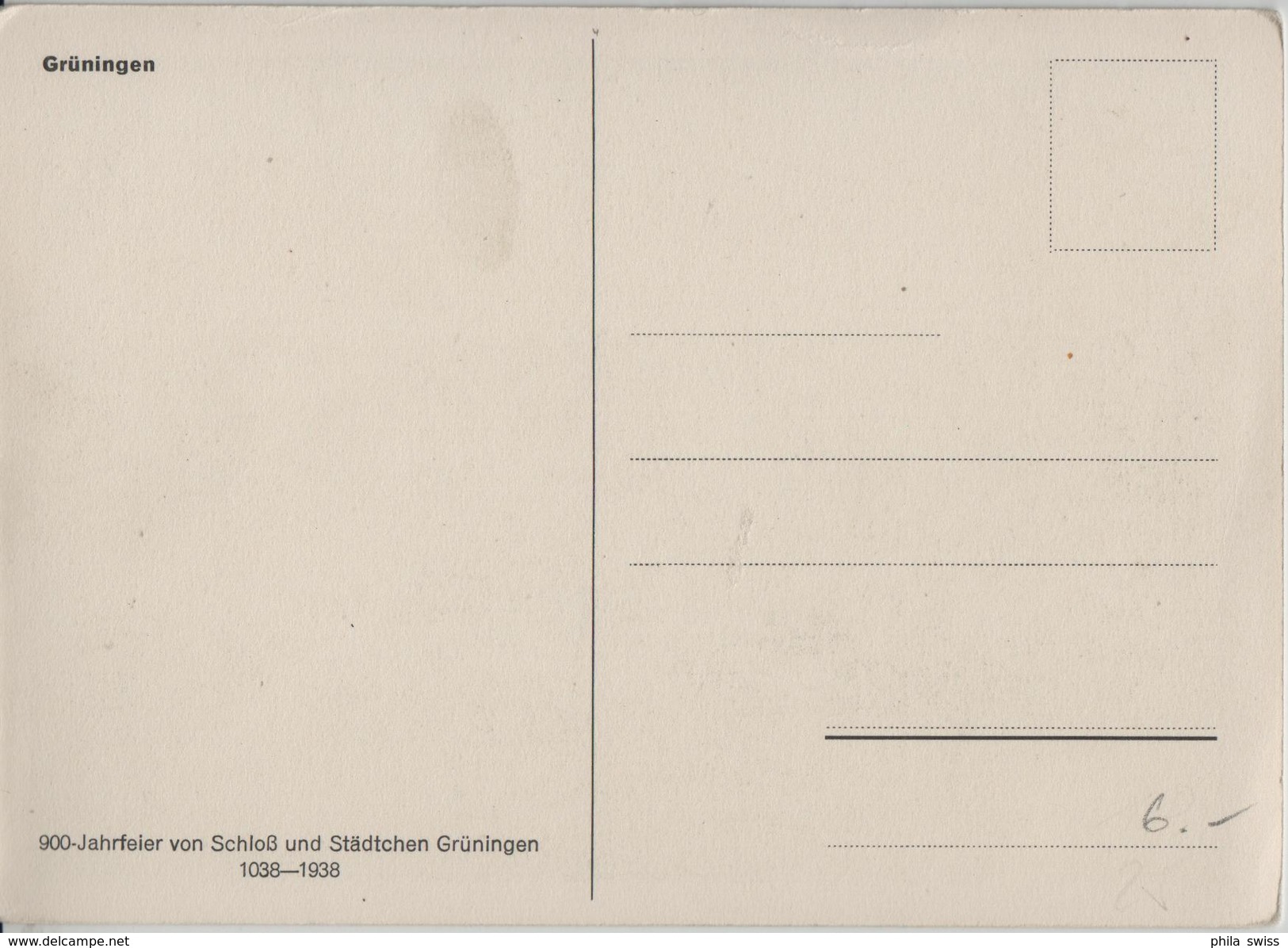 Grüningen - Generalansicht - 900-Jahrfeier Von Schloss Und Städtchen - Grüningen