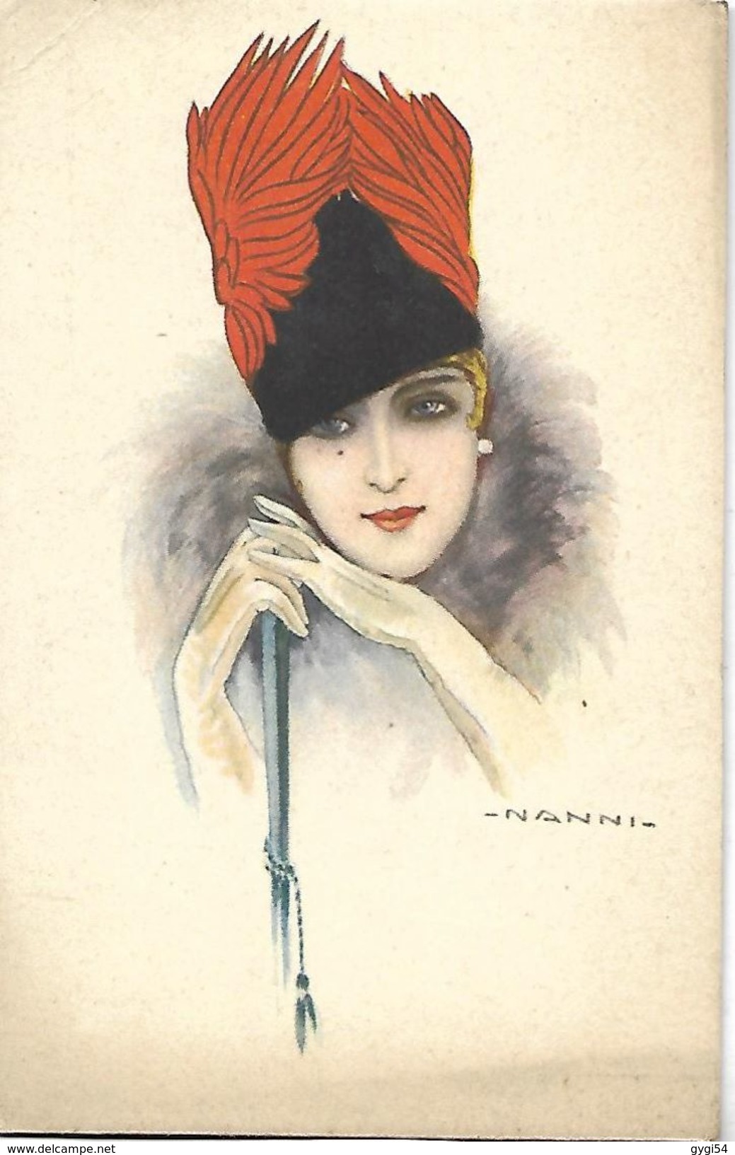 NANNI Dessinateur Italien Femme Woman  CPA 1918 - Nanni