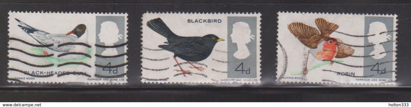 GREAT BRITAIN Scott # 461, 463-4 Used - Birds - Used Stamps