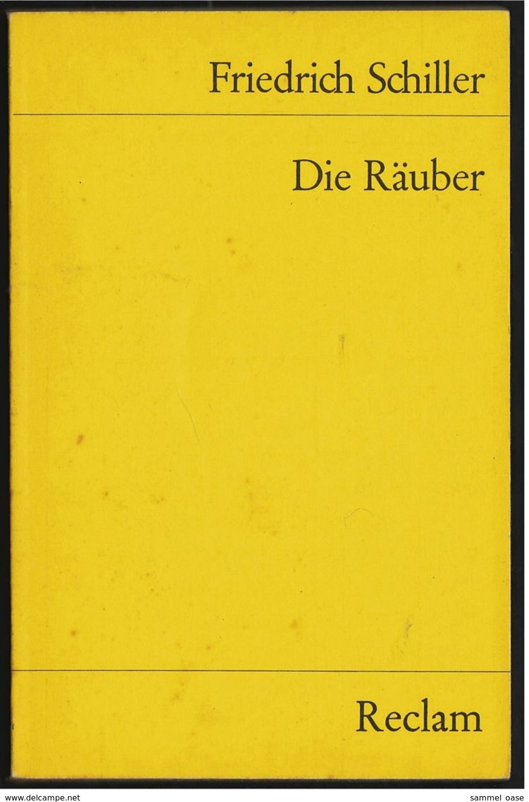 Reclam Heft  -  Friedrich Schiller : Die Räuber  -  Von 1969 - Auteurs All.