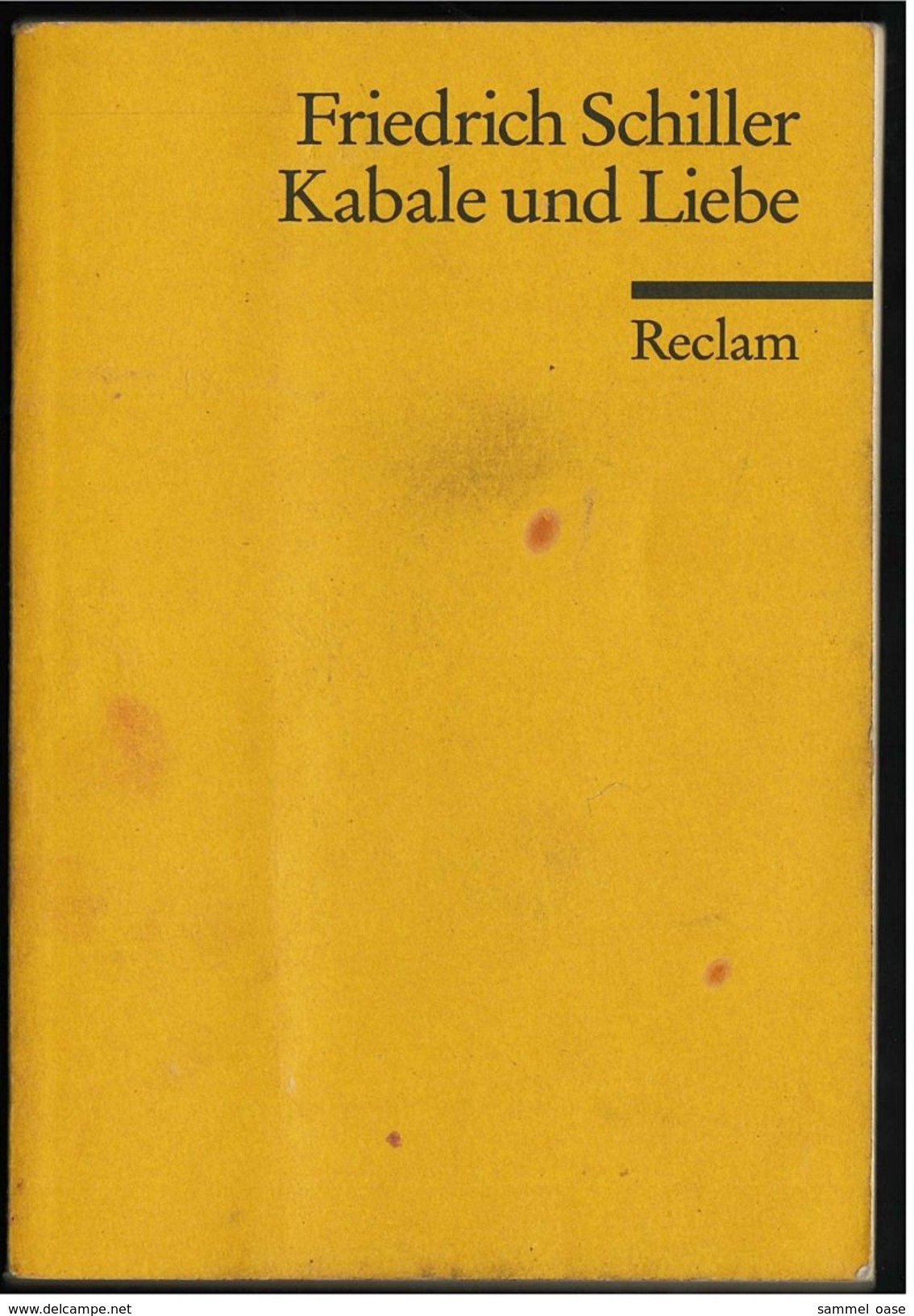 Reclam Heft  -  Friedrich Schiller : Kabale Und Liebe  -  Von 2001 - Autores Alemanes