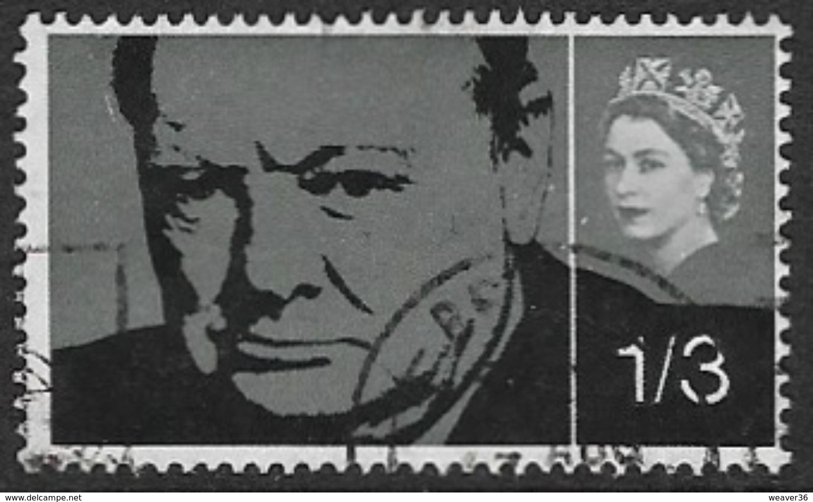 GB SG662 1965 Churchill 1/3d Good/fine Used [23/21152/25D] - Used Stamps