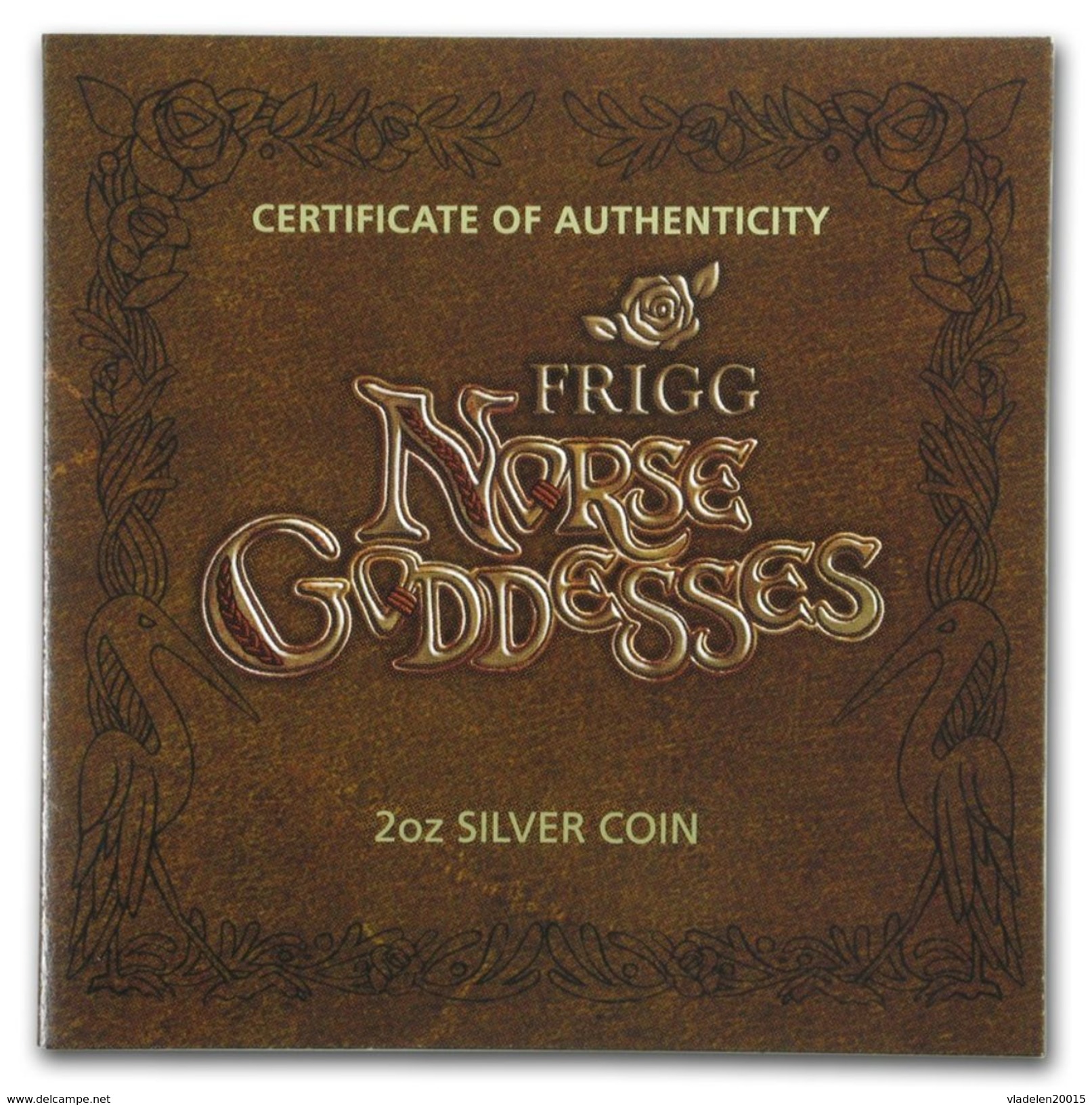 2017 Tuvalu 2 Ounces Silver Norwegian Goddess: Frigg (High Relief). - Tuvalu