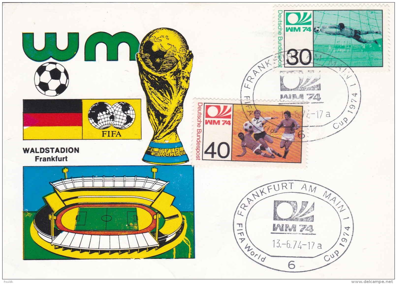 Germany Card 1974 FIFA World Cup Football  -    Frankfurt Am Main    (DD11-36) - 1974 – Germania Ovest