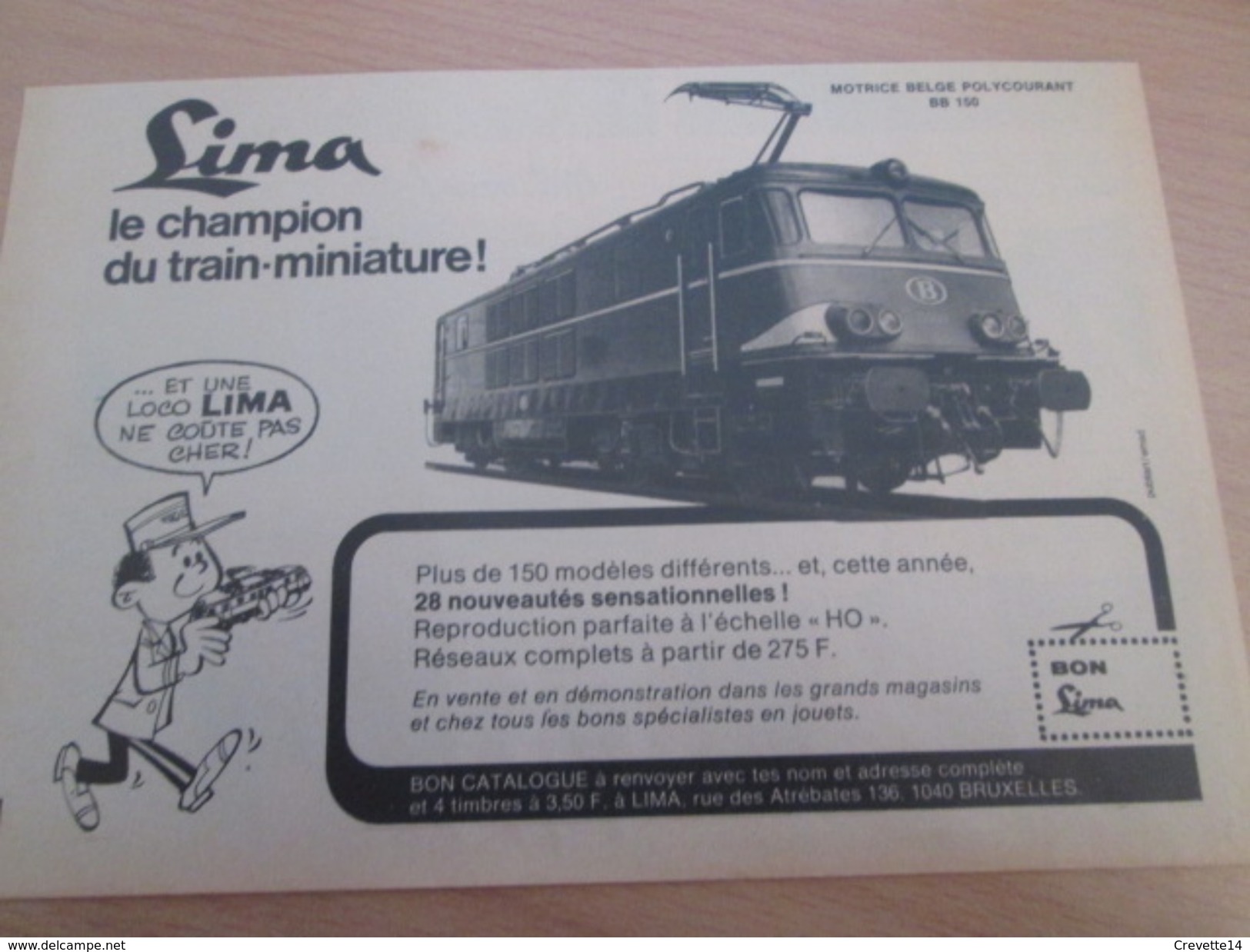 Page De Revue Des Années 60/70 : PUBLICITE TRAIN ELECTRIQUE LIMA , Format : 1/2 Page A4 - Locomotives