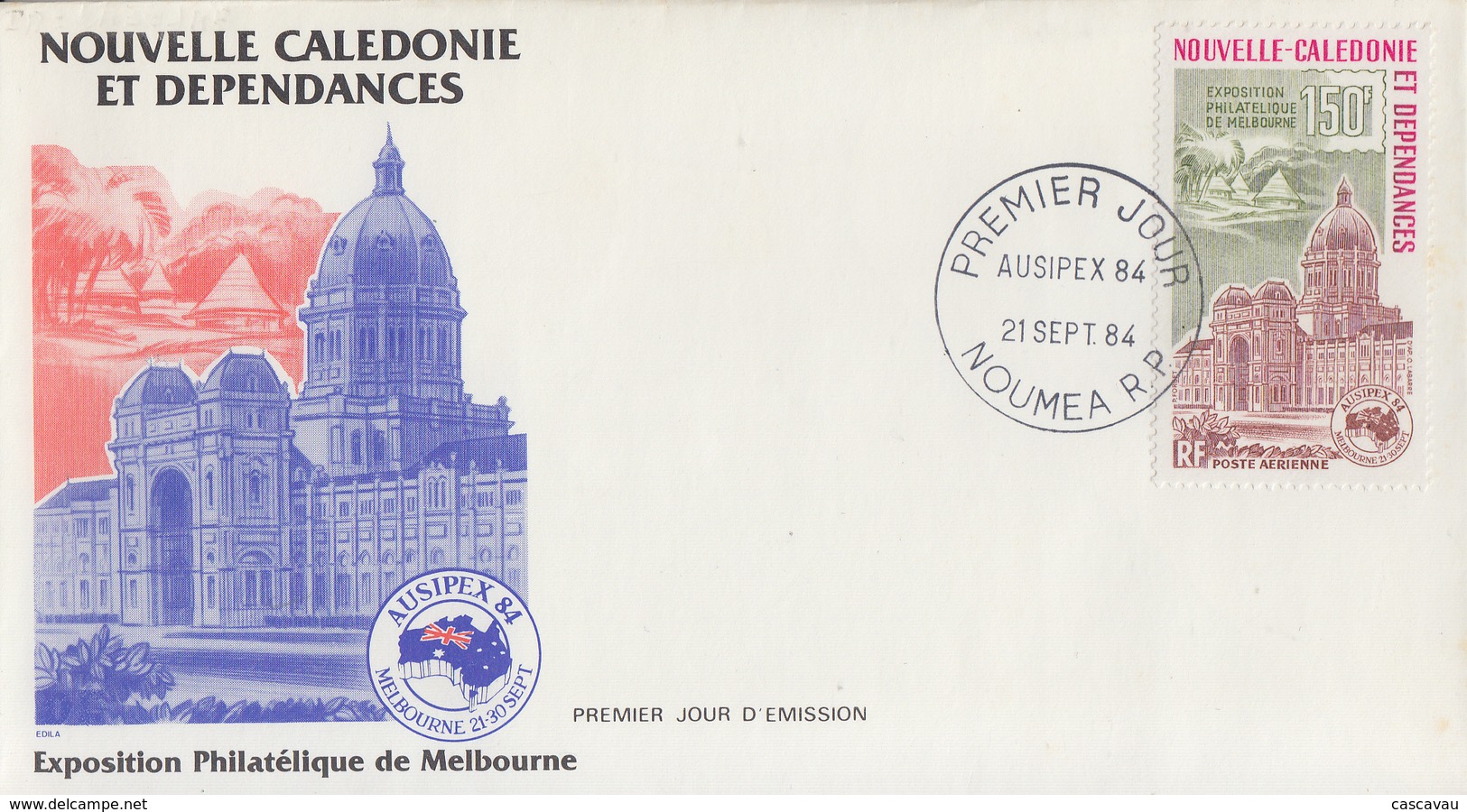 Enveloppe  FDC  1er Jour   NOUVELLE CALEDONIE    Exposition  Philatélique  Internationale  De  MELBOURNE   1984 - FDC