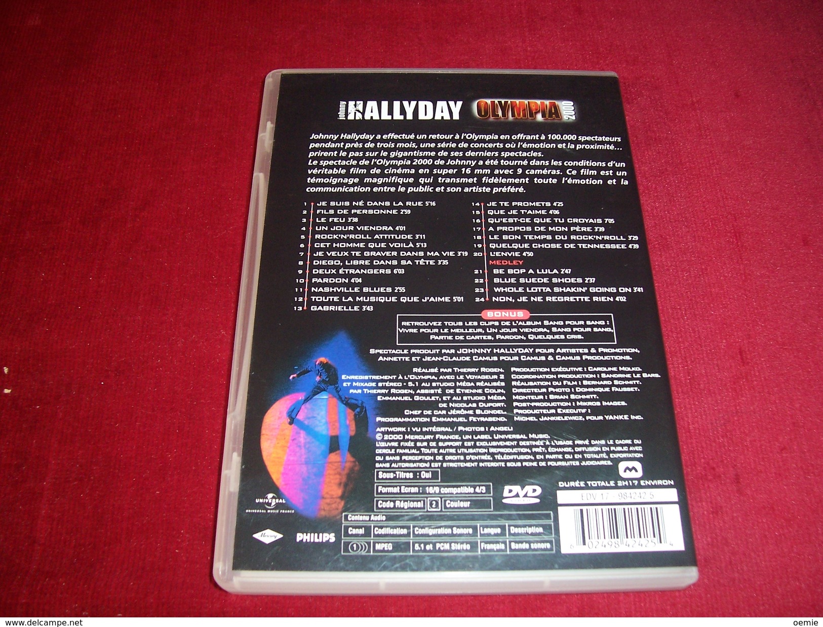 JOHNNY  HALLYDAY  ° OLYMPIA 2000 LE FILM - Concert Et Musique