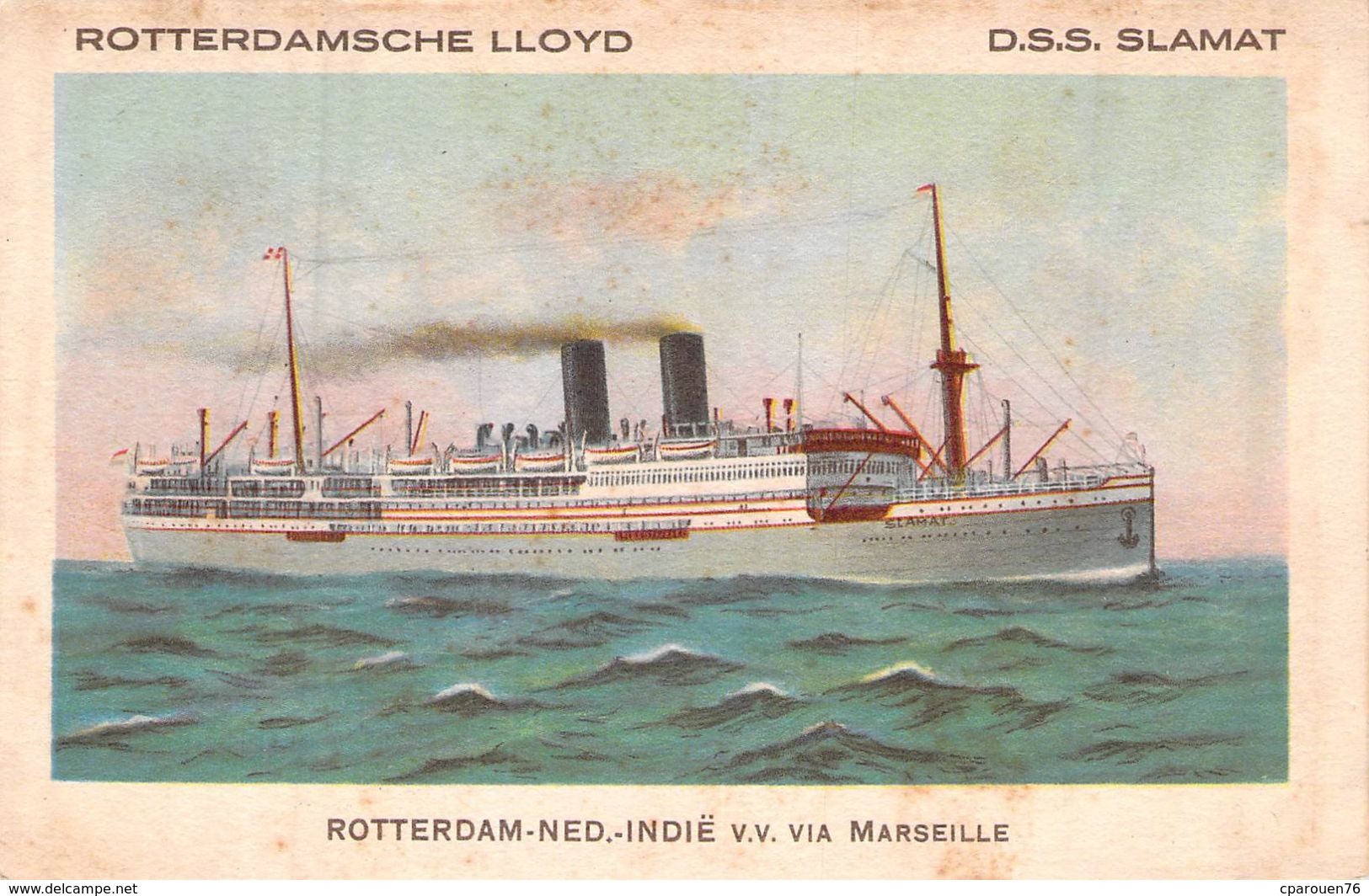 C P A Paquebot Bateau " Lamat  " Rotterdamsche Lloyd - Steamers