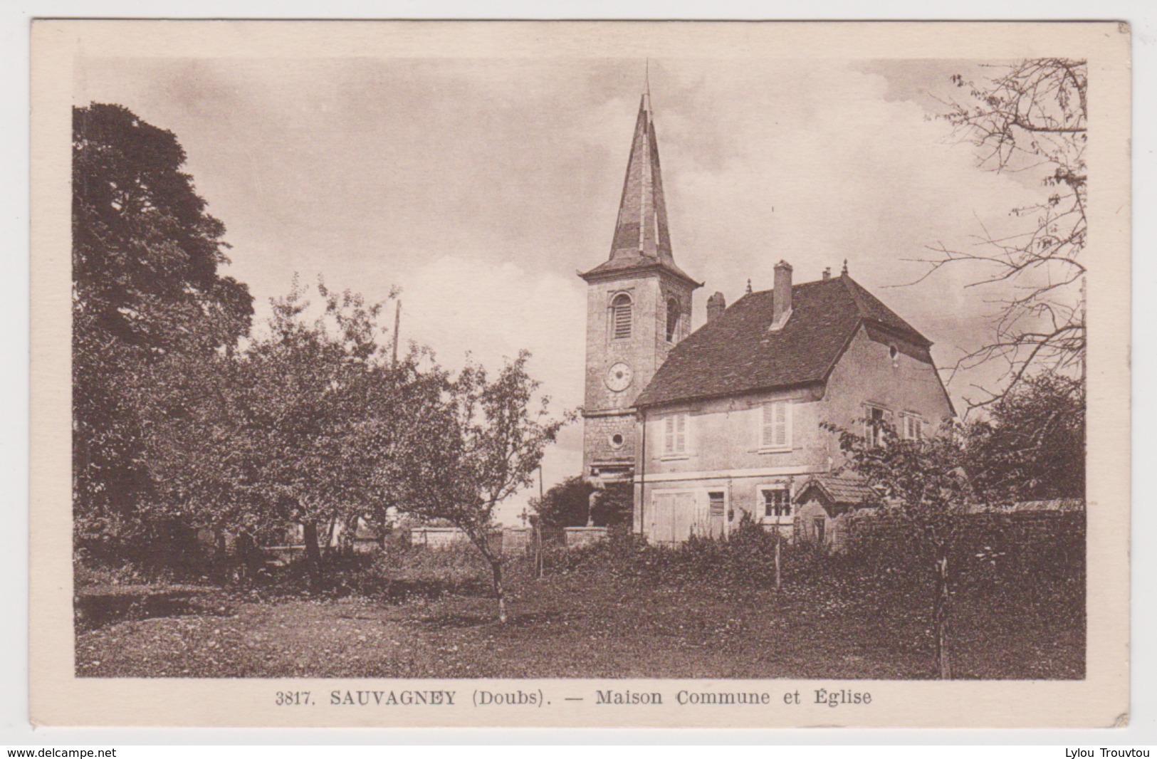 SAUVAGNEY - Maison Commune Et Eglise / Environs Moncley Chambornay Les Pins Gezier Etuz Auxons Dessus Dessous Geneuille - Sonstige & Ohne Zuordnung