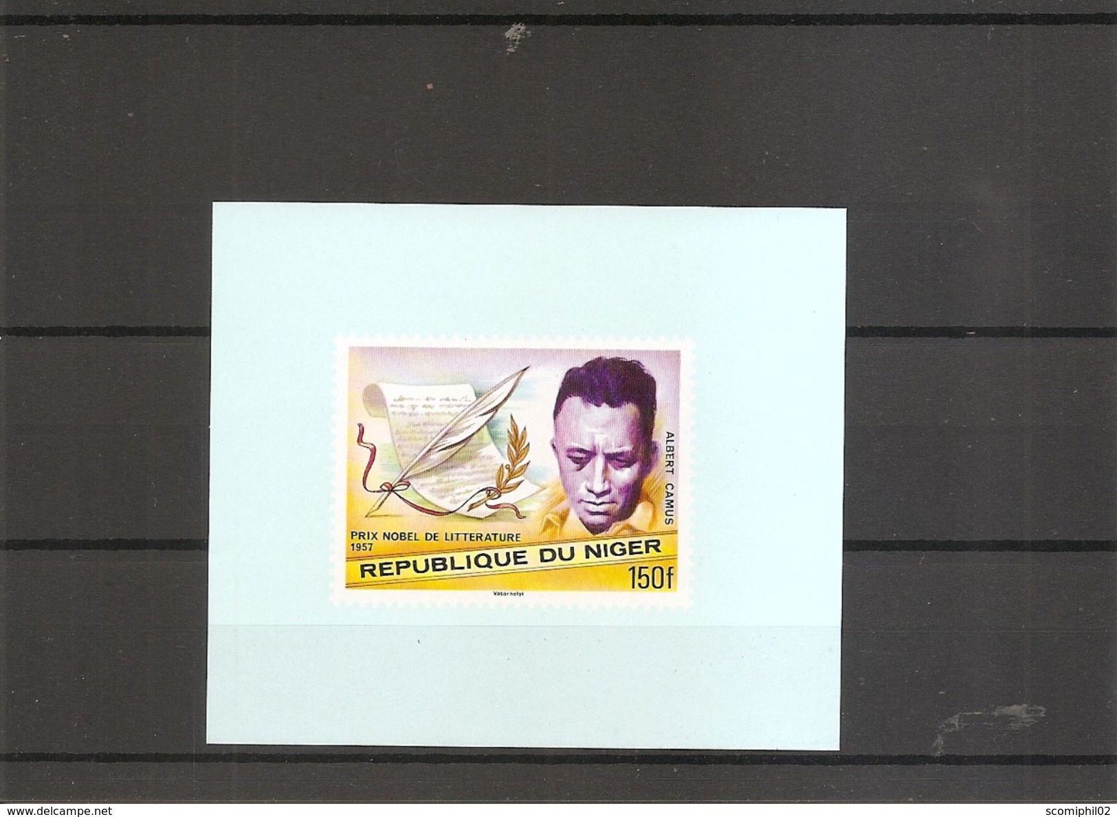 Prix Nobel - Littérature -Albert Camus ( 414 Du Niger En épreuve De Luxe à Voir) - Nobel Prize Laureates