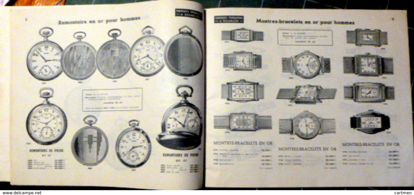 BESANCON BIJOUX OR ARGENT ORFEVRERIE CATALOGUE TRIBAUDEAU MONTRES  MENAGERE CHEVALIERE MEDAILLES DECORATION 1950 - Autres & Non Classés