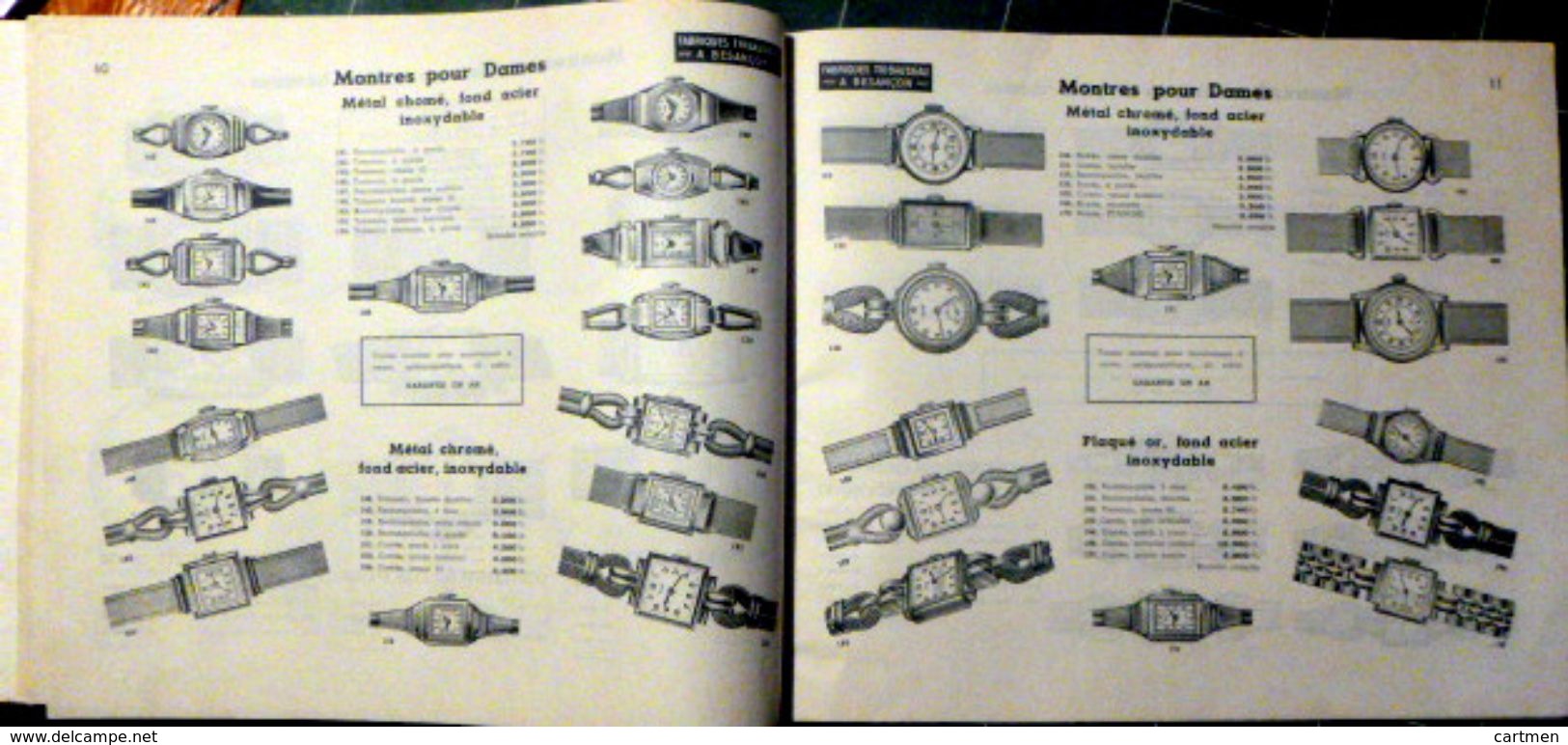 BESANCON BIJOUX OR ARGENT ORFEVRERIE CATALOGUE TRIBAUDEAU MONTRES  MENAGERE CHEVALIERE MEDAILLES DECORATION 1950 - Autres & Non Classés