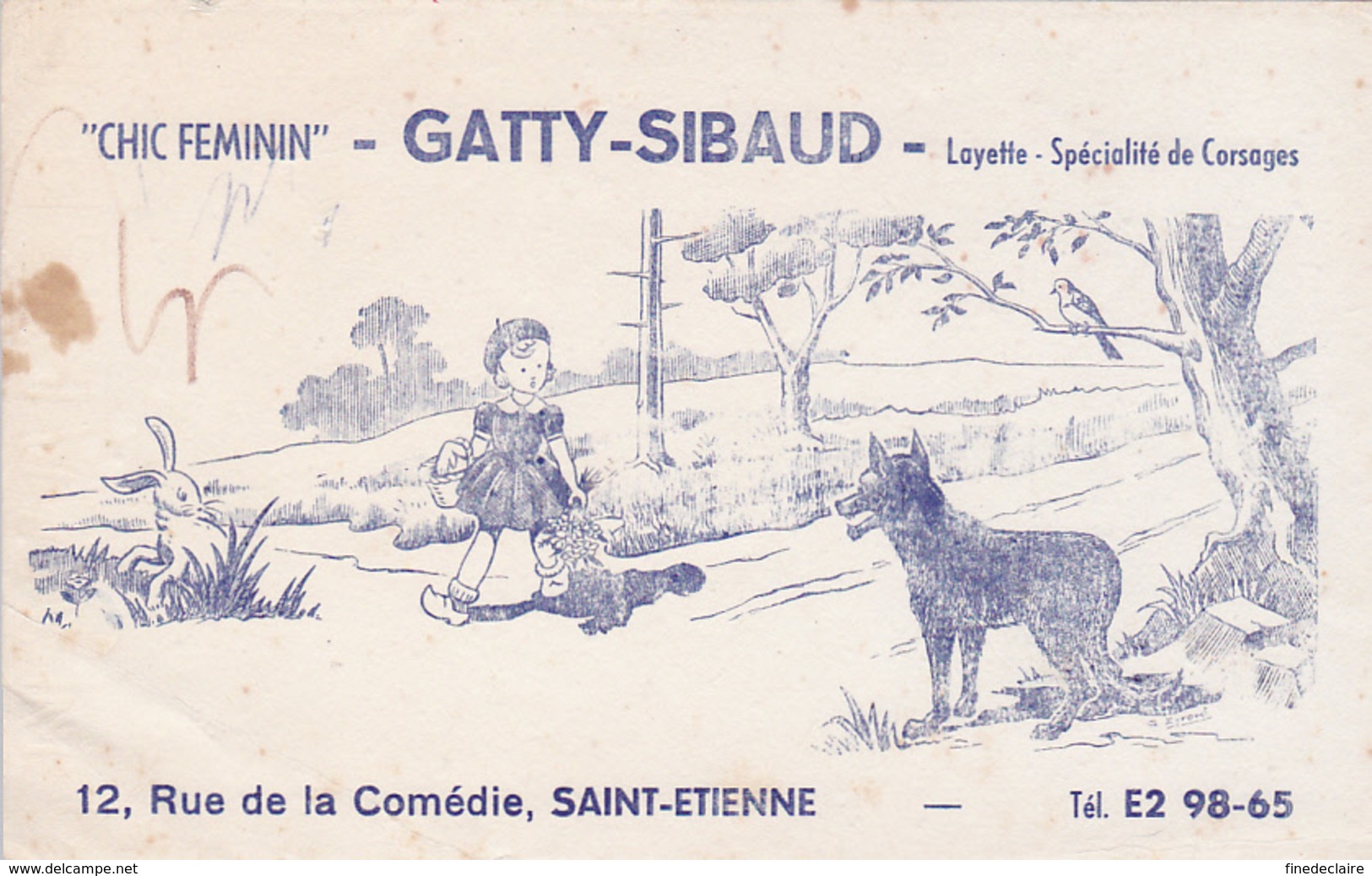 Buvard - Chix Feminin - Gatty-Sibaud - Saint-Etienne - G