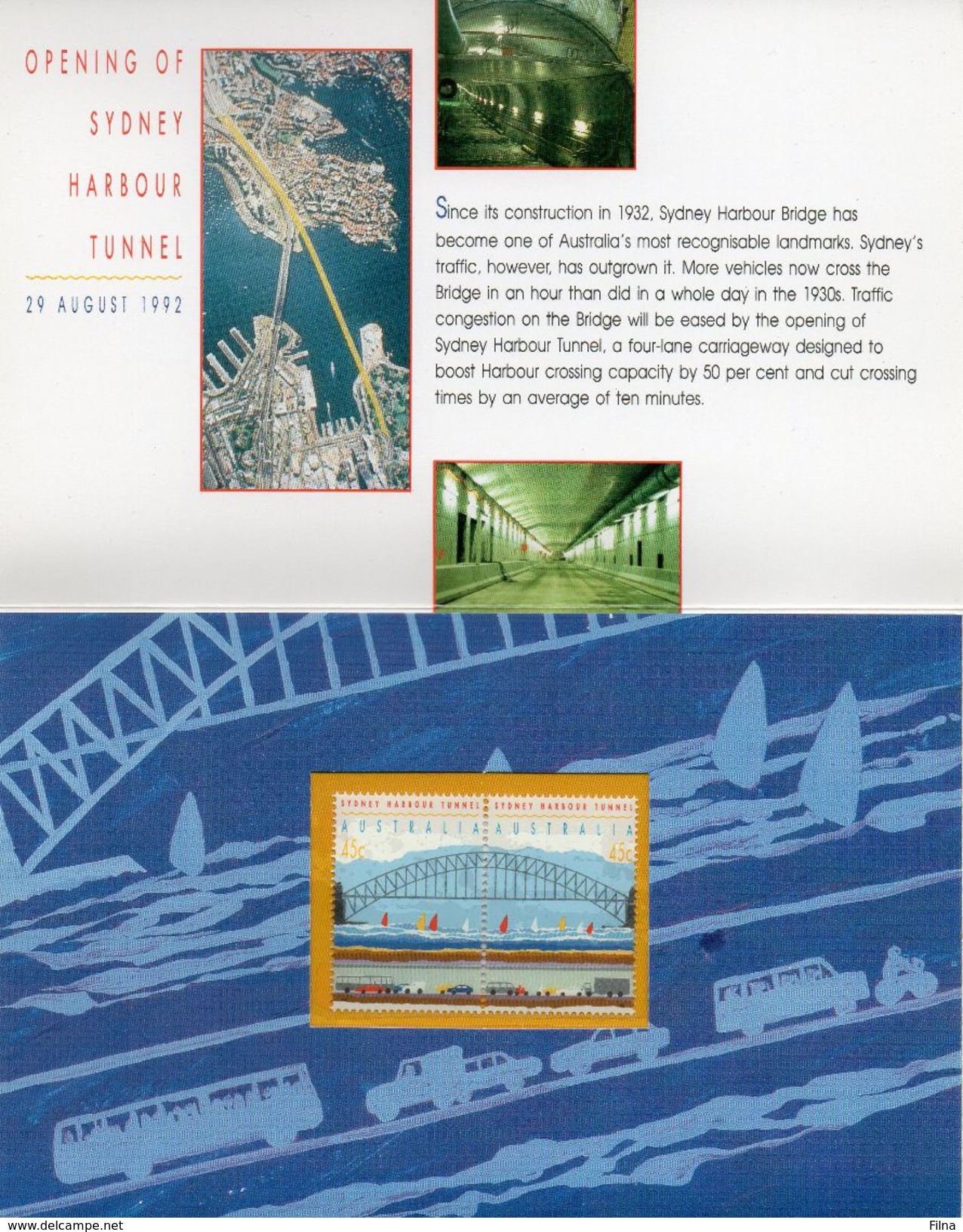 AUSTRALIA - 1992 -  APERTURA DEL TUNNEL DI SIDNEY -  ** - Mint Stamps