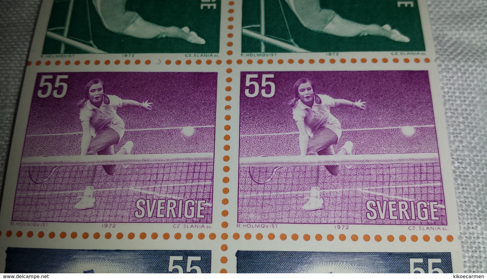 2stamps TENNIS Sweden Sverige 1972 Sport Olympic Olympics Games Game Mnh ** From Mini Sheet Ms - Ungebraucht