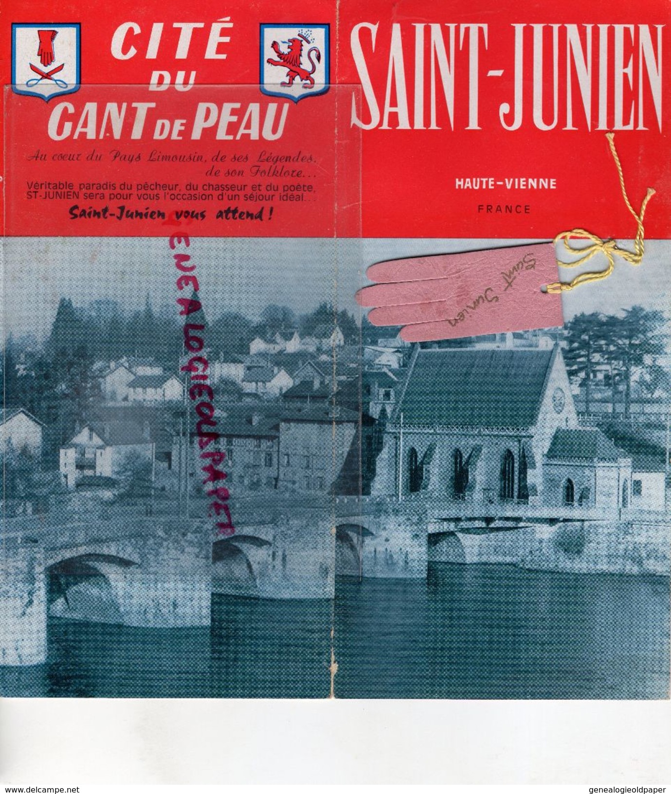 87-SAINT JUNIEN-SAINT MARTIN JUSSAC-DEPLIANT TOURISTIQUE CITE DU GANT DE PEAU-BARRAGE PHOTOS H. LETIENNE- PICAUD-ARTAUD - Dépliants Touristiques