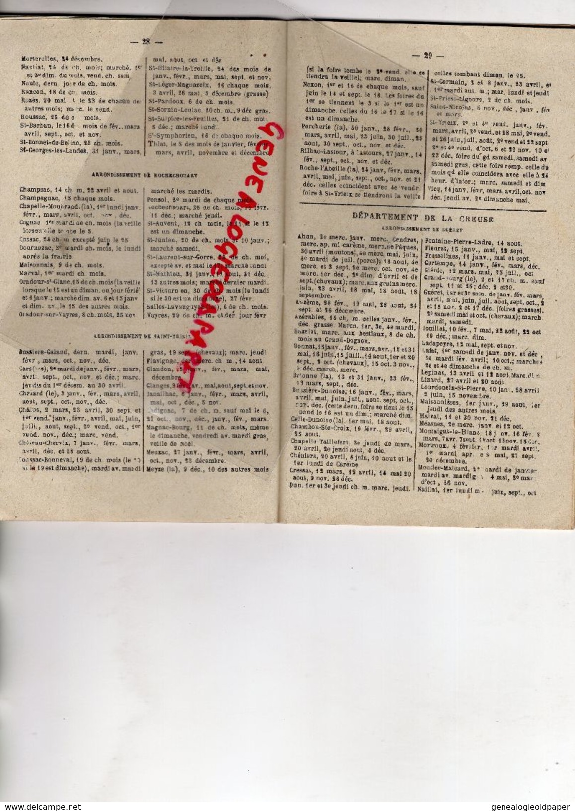 87-19-23- PETIT ALMANACH LIMOUSIN AGRICOLE ET COMMERCIAL-1918-IMPRIMERIE DUCOURTIEUX GOUT-MONTAUBAN PILULES FOSTER