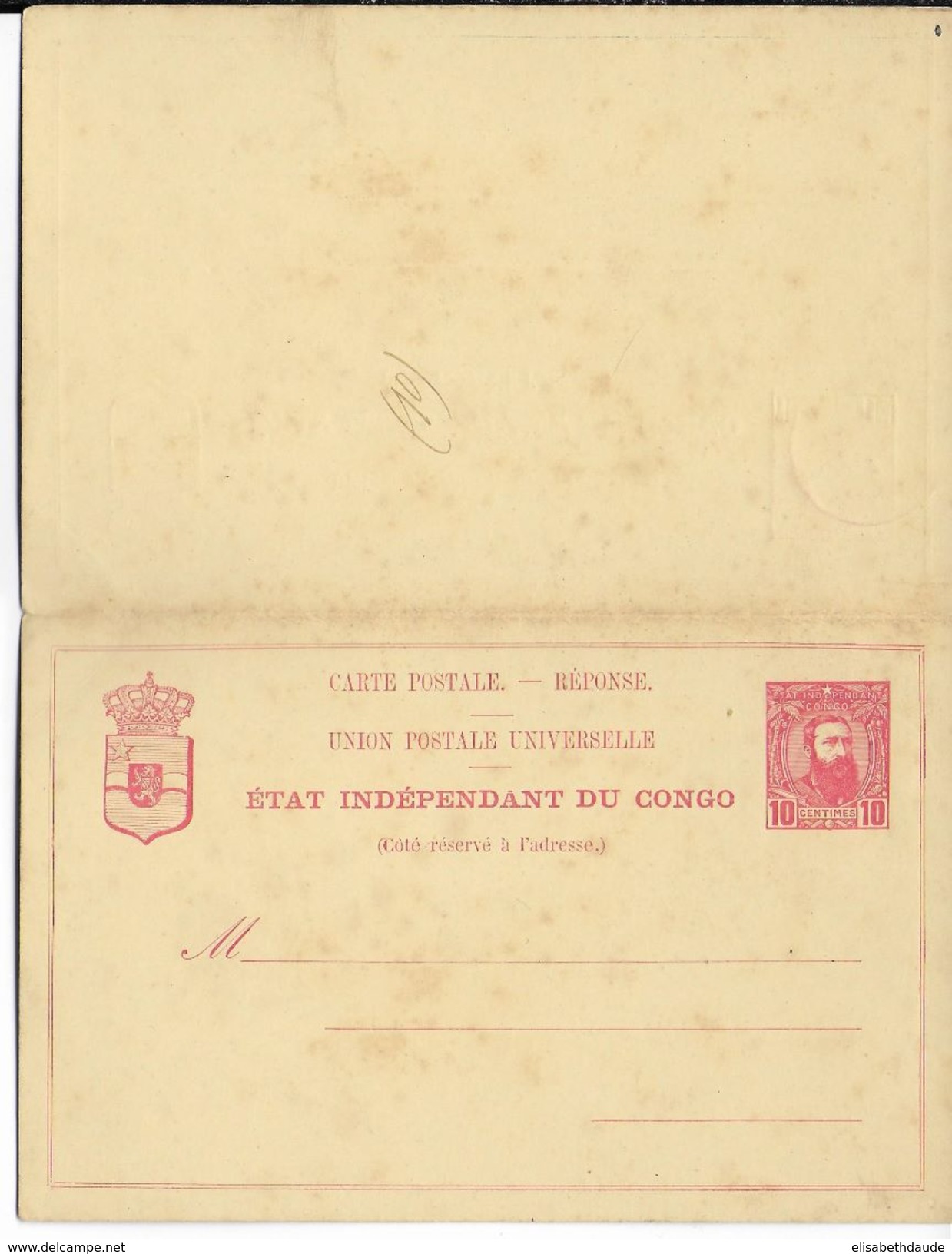 CONGO BELGE - 1896 - CARTE ENTIER Avec REPONXE PAYEE De BOMA => TONGRES (BELGIQUE) - Postwaardestukken