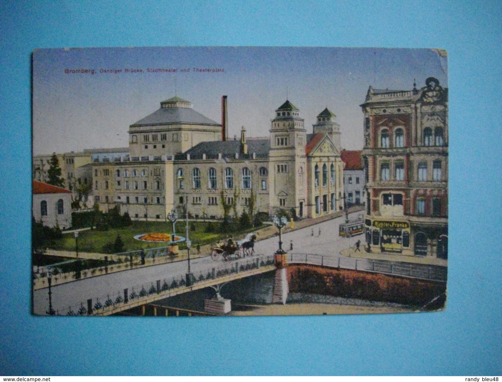 BROMBERG ( BYDGOSZCZ )  - DanzigerStadttheater Und Theaterplatz  -  POLOGNE - Cachet Militaire + Cachet Bromberg  - 1914 - Polen