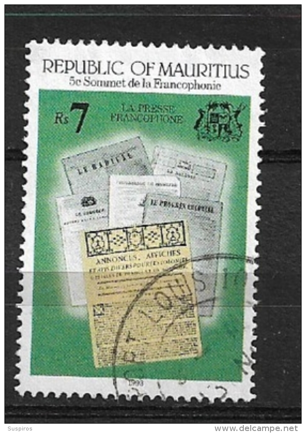 MAURITIUS     1993 The 5th Summit Of French-speaking Nations USED - Mauritius (1968-...)