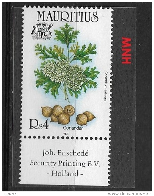 MAURITIUS   1995 Spices  Coriandrum Sativum  MNH - Maurice (1968-...)