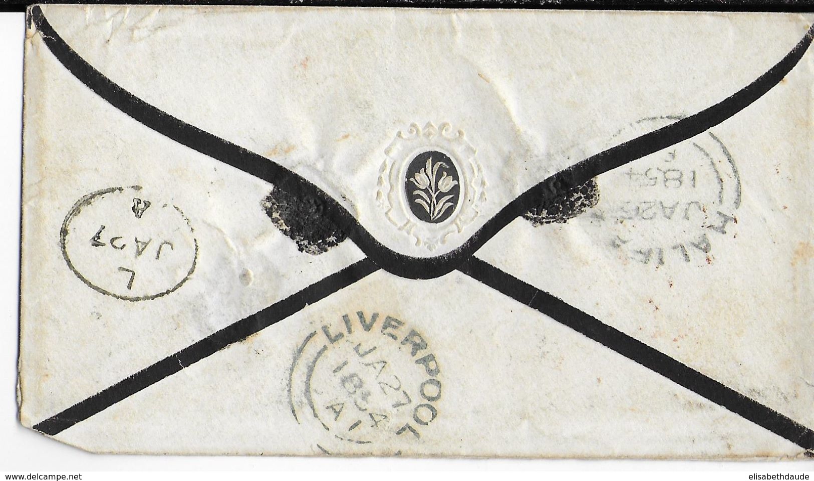 GB - 1854 - YT 7 RARE Sur LETTRE De HALIFAX (N° 330 + CACHET à DATE Au DOS) => MICHIGAN (USA) - Covers & Documents