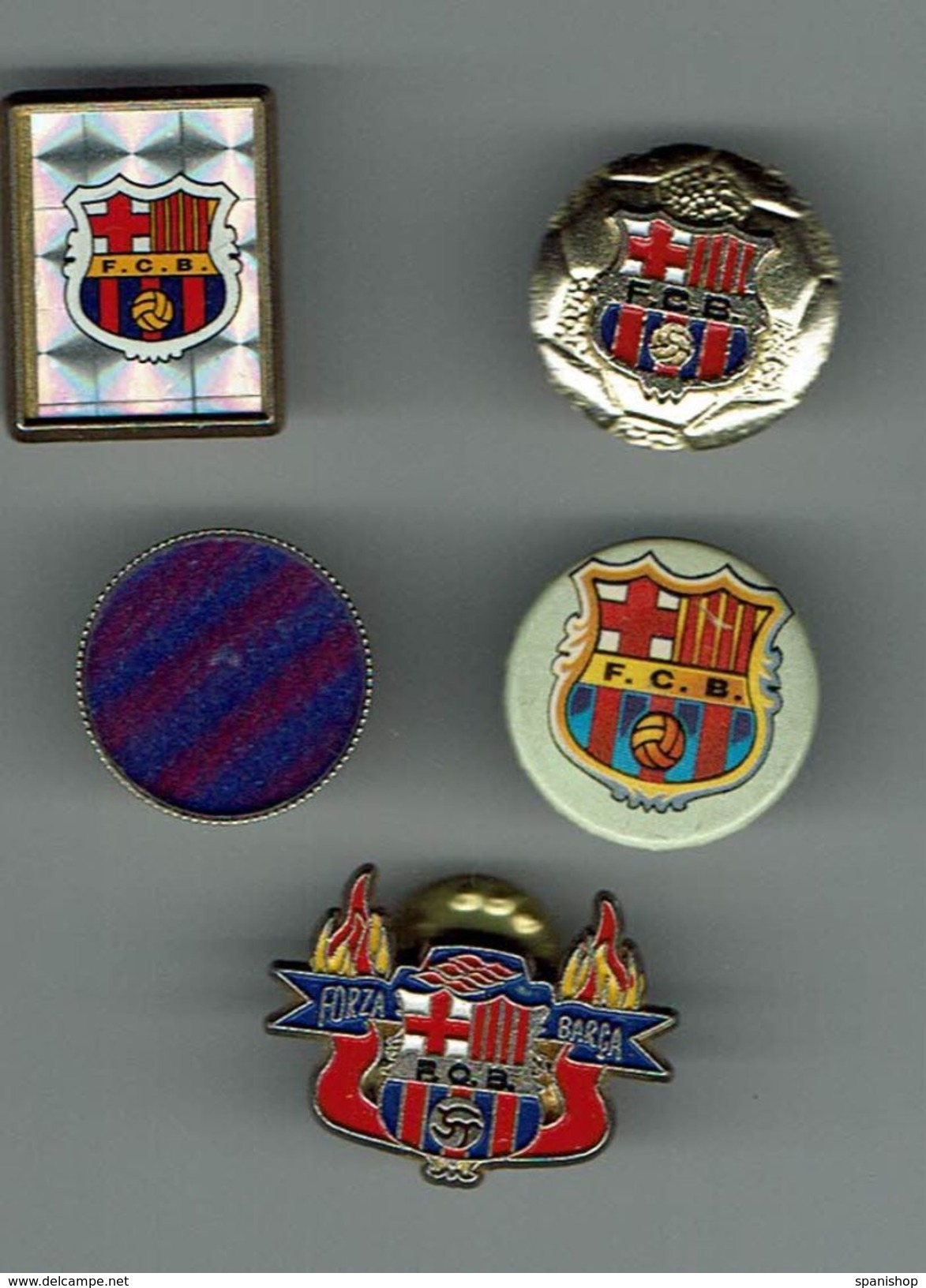 Lote 5 Pins Football Club Barcelona- Spain - Fútbol