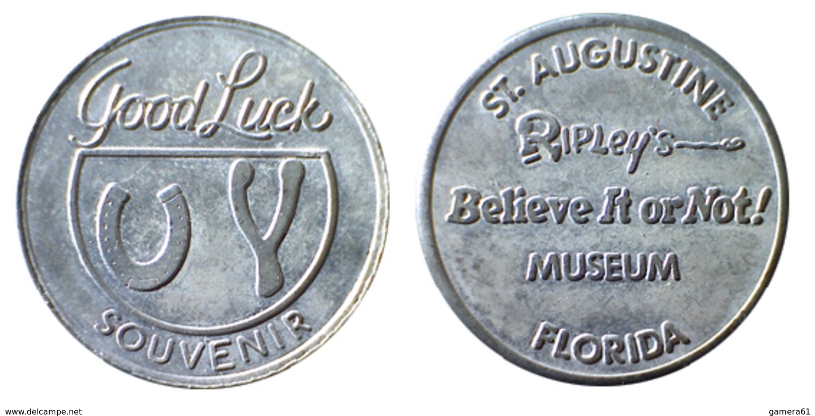 03281 GETTONE JETON TOKEN GOOD LUCK SOUVENIR ST. AUGUSTINE BELIEVE OR NOT! MUSEUM FLORIDA - Other & Unclassified