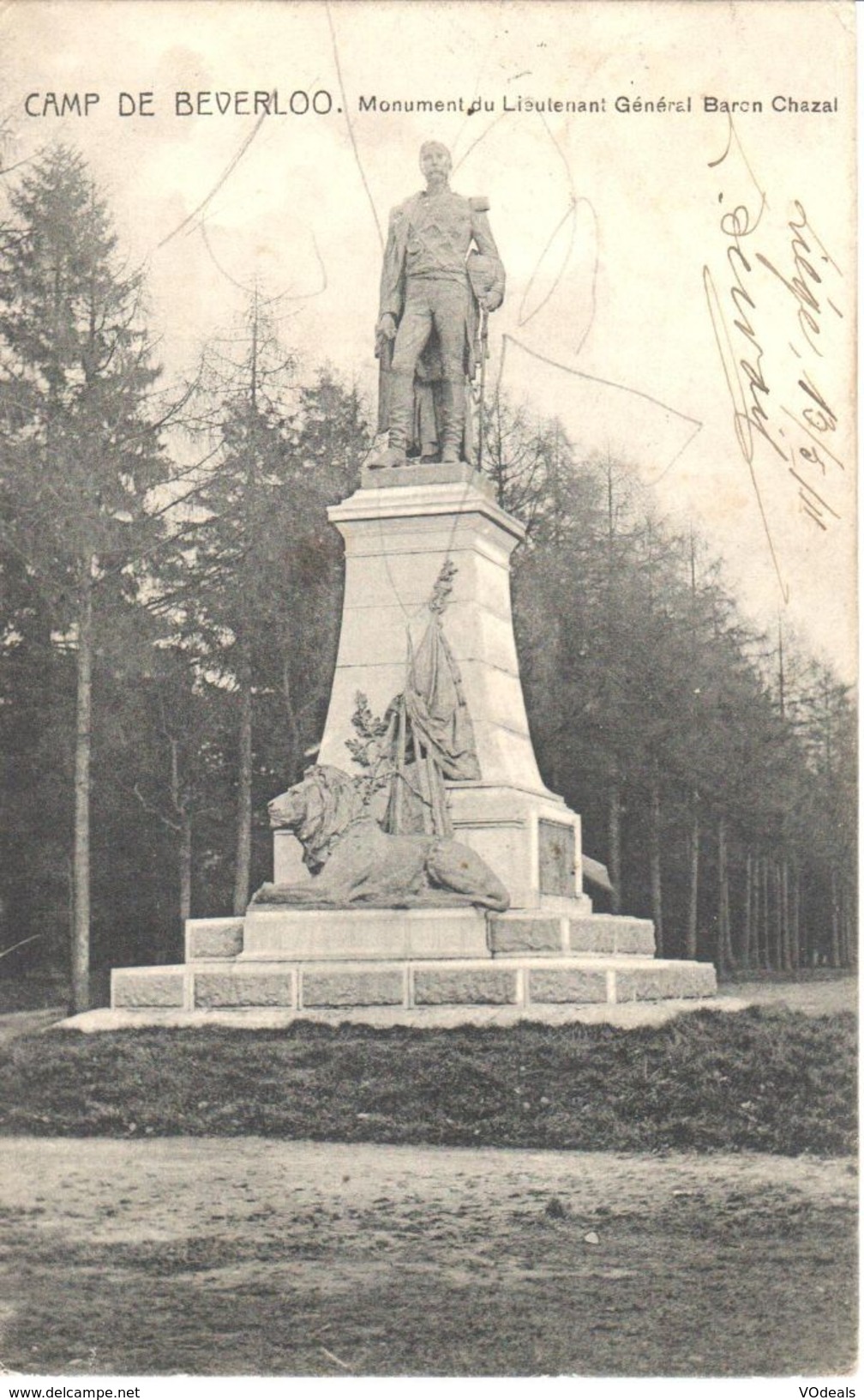 Bourg-Léopold - CPA - Camp De Beverloo- Monument Du Lieutenant Général Baron Chazal - Andere & Zonder Classificatie