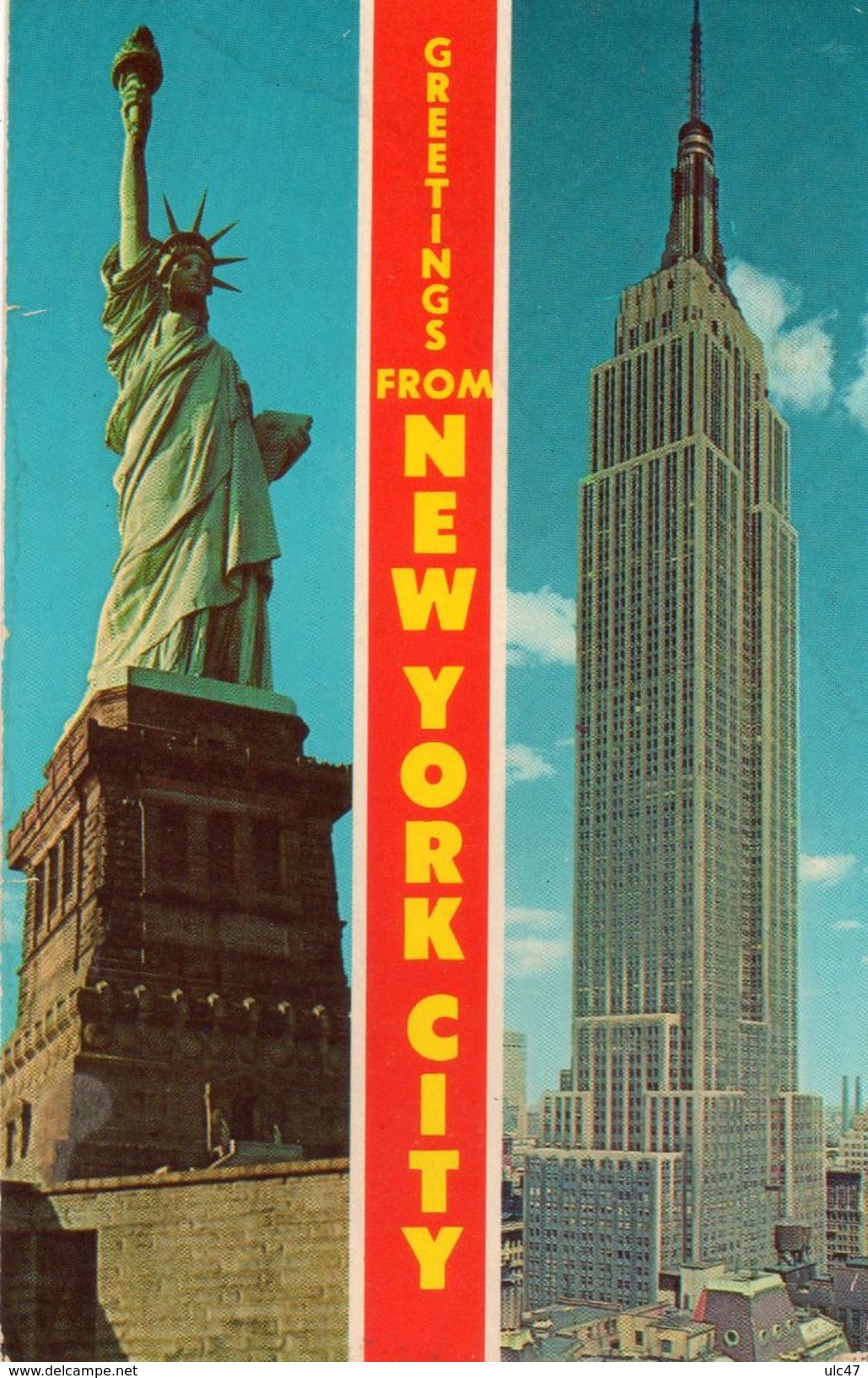 - GREETINGS From NEW YORK CITY - Scan Verso - - Empire State Building