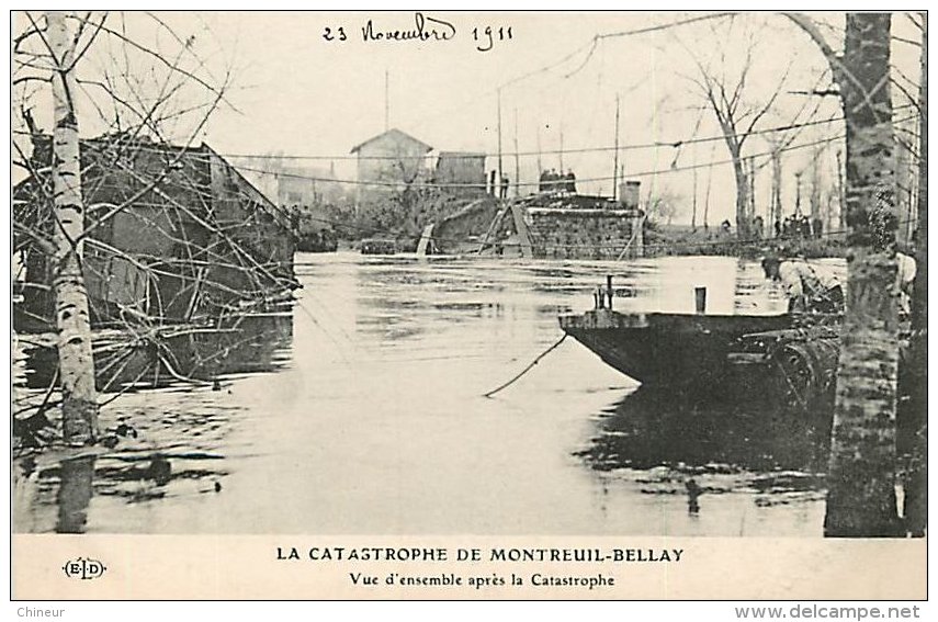 LA CATASTROPHE DE MONTREUIL BELLAY VUE D'ENSEMBLE APRES LA CATASTROPHE - Montreuil Bellay