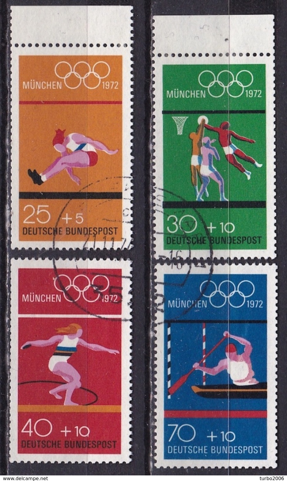 BRD 1972 Olympische Sommerspiele 1972 München Kompletter Gestempelter Satz Von Blockausgabe Michel 734 / 737 - Gebruikt