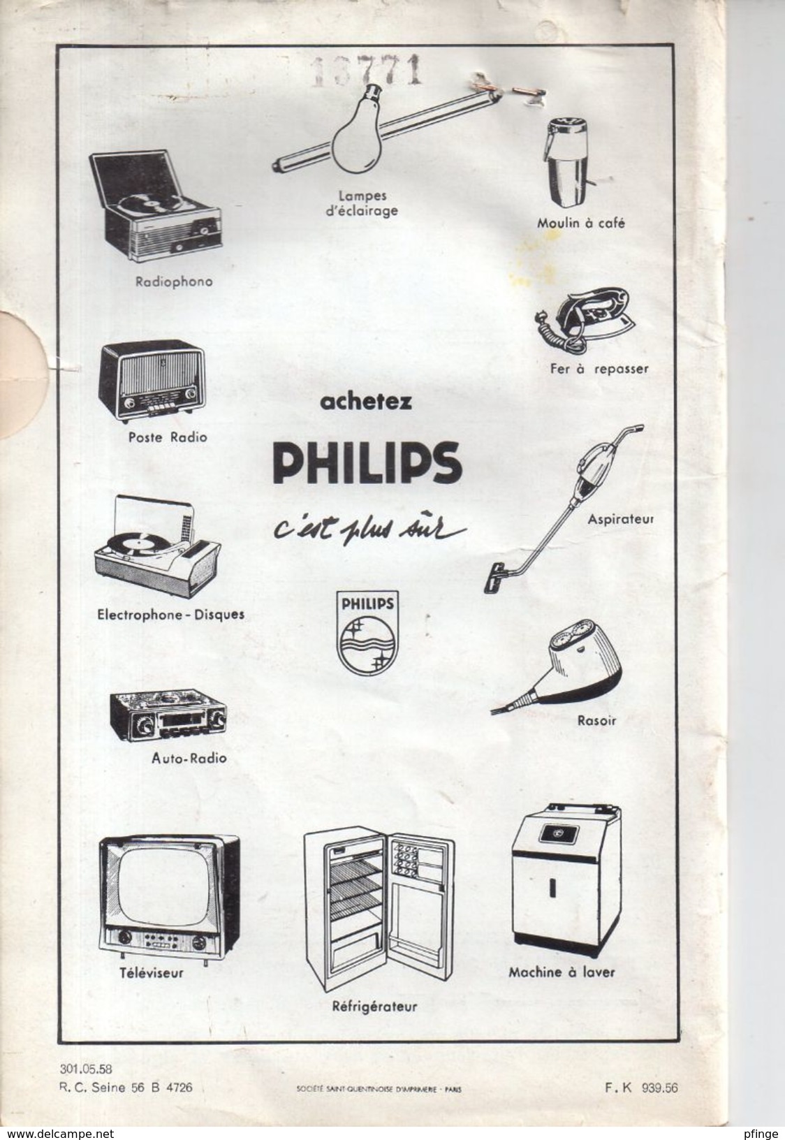 Philips  Téléviseur "TF 1795 A/02" - Mode D'emploi - Informations Techniques - Matériel Et Accessoires