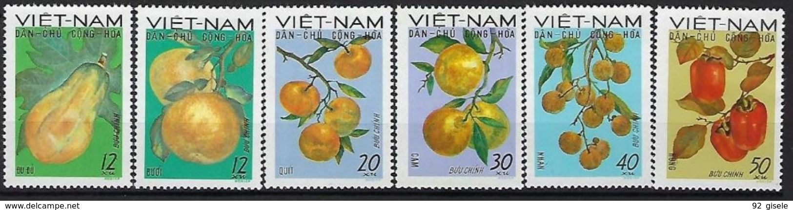 Viet-Nord YT 648 à 643 " Fruits " 1969 Neuf** - Viêt-Nam