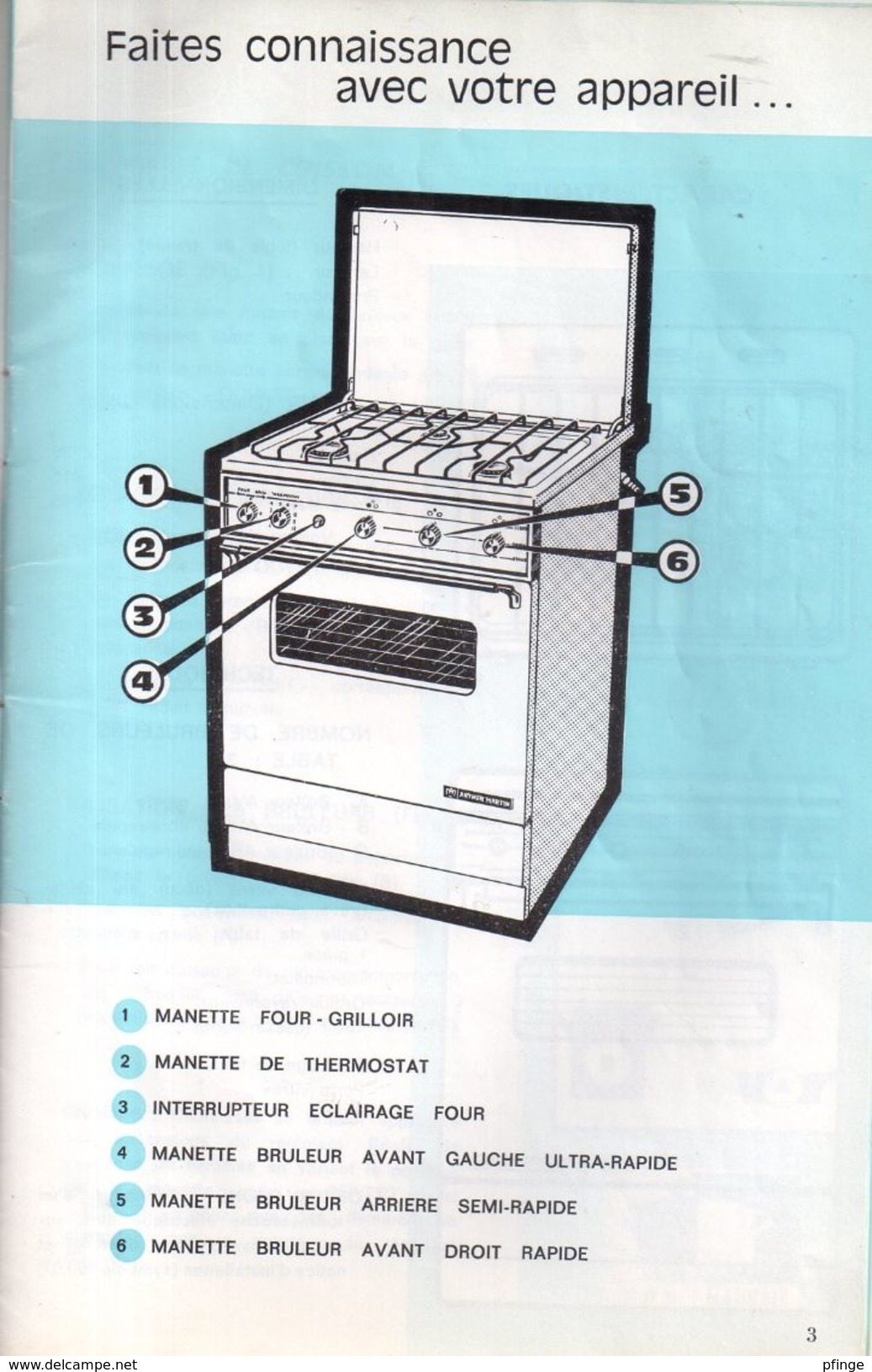 Arthur Martin - Cuisinière Multigaz 336-20 - Matériel Et Accessoires