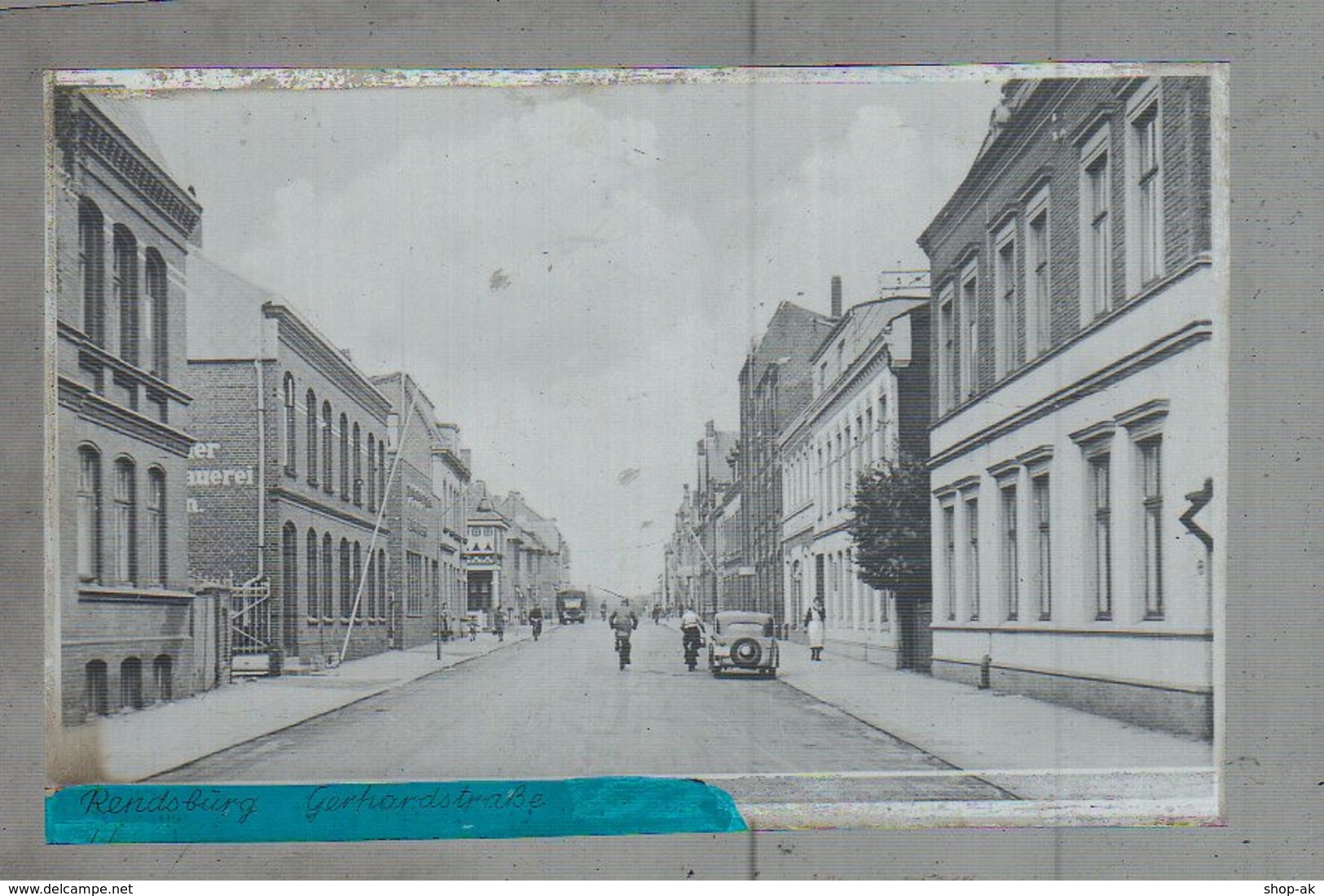 Neg1656/ Rendsburg Gerhardstraße Altes Negativ 1940/50  - Rendsburg