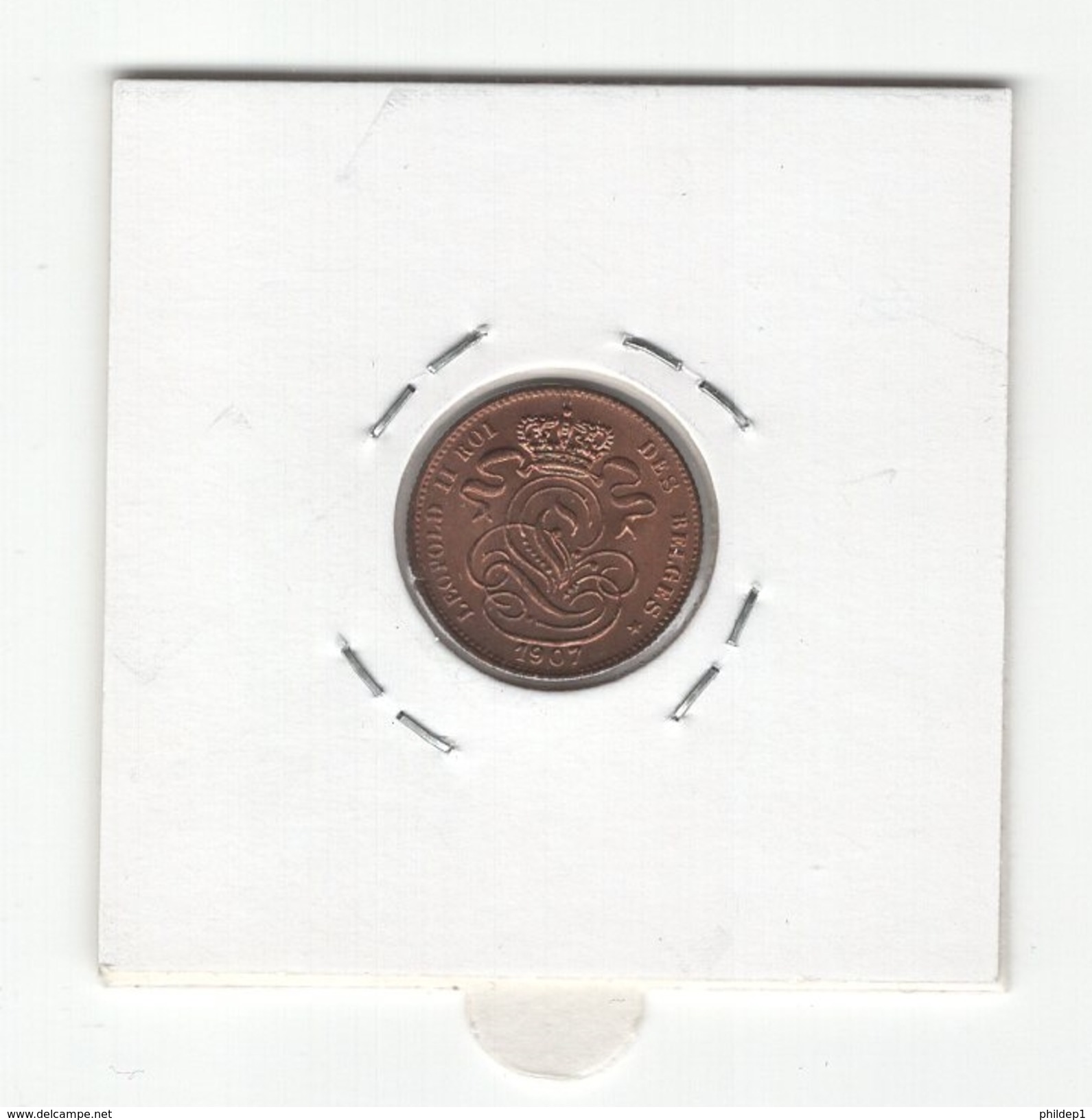 Belgique. Léopold II 1 Cent. (3). 1907 FR.TTB++. Morin #234 - 1 Centime