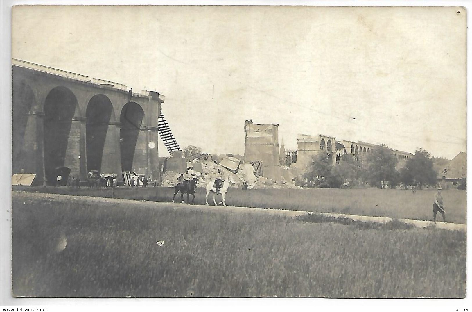 Pont Détruit De DANNEMARIE - CARTE PHOTO - Dannemarie