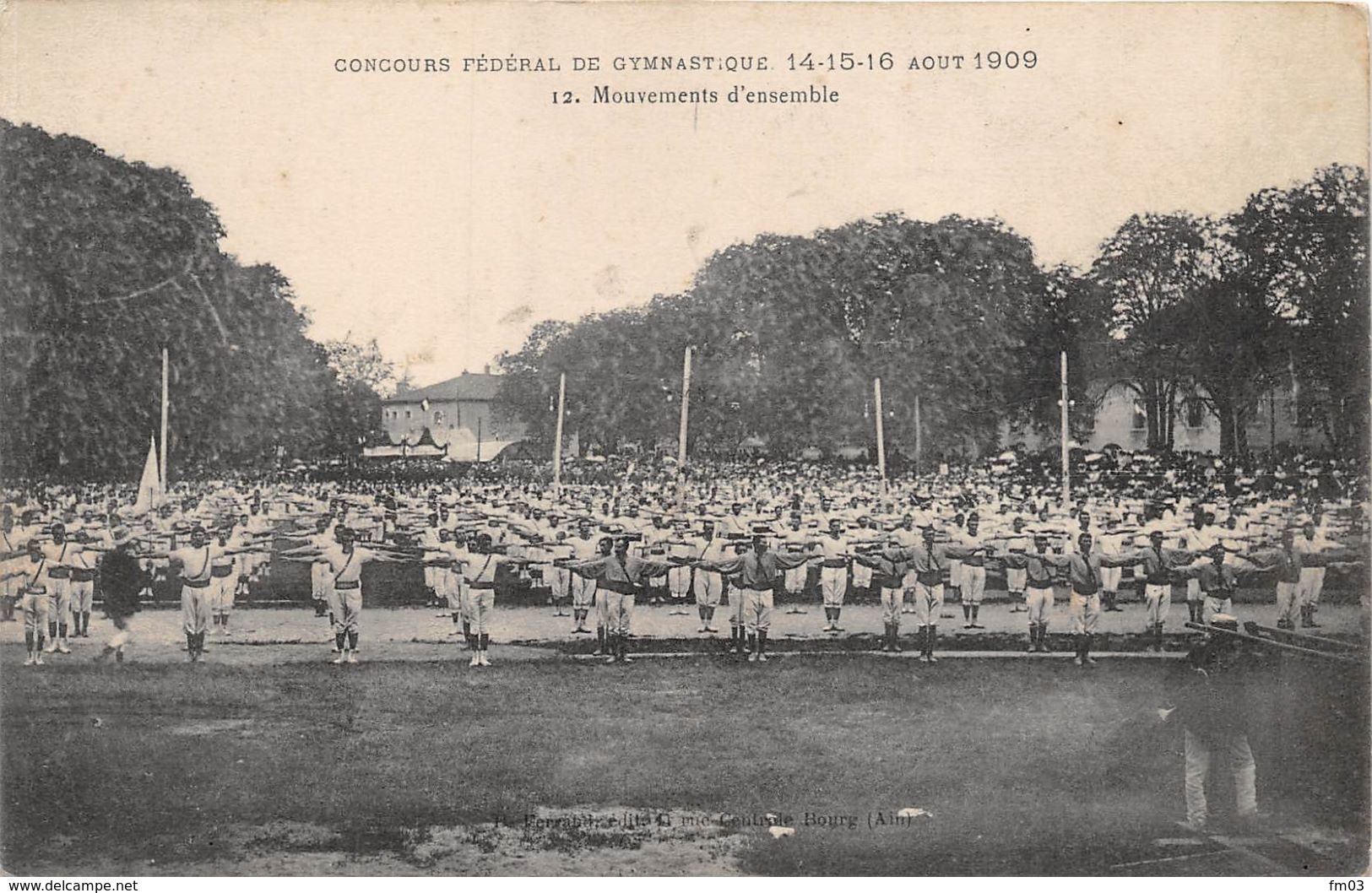 Bourg En Bresse Concours Gymnastique 1909 - Autres & Non Classés