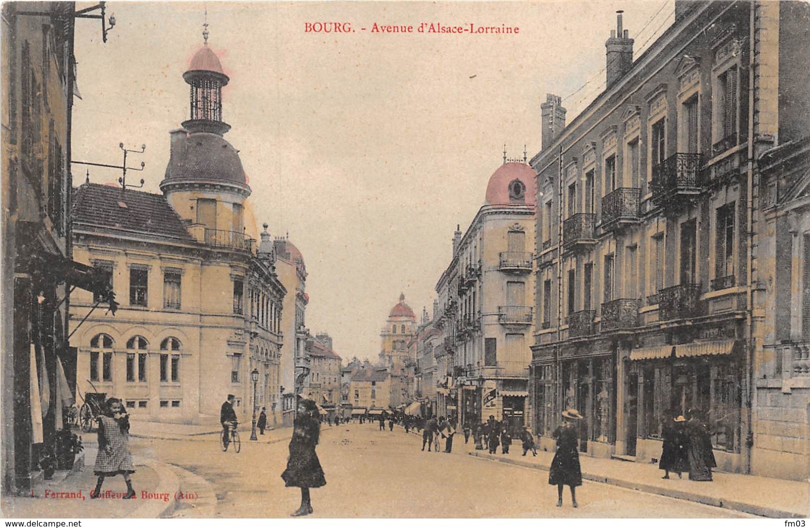 Bourg En Bresse Poste Ferrand Colorisée - Autres & Non Classés