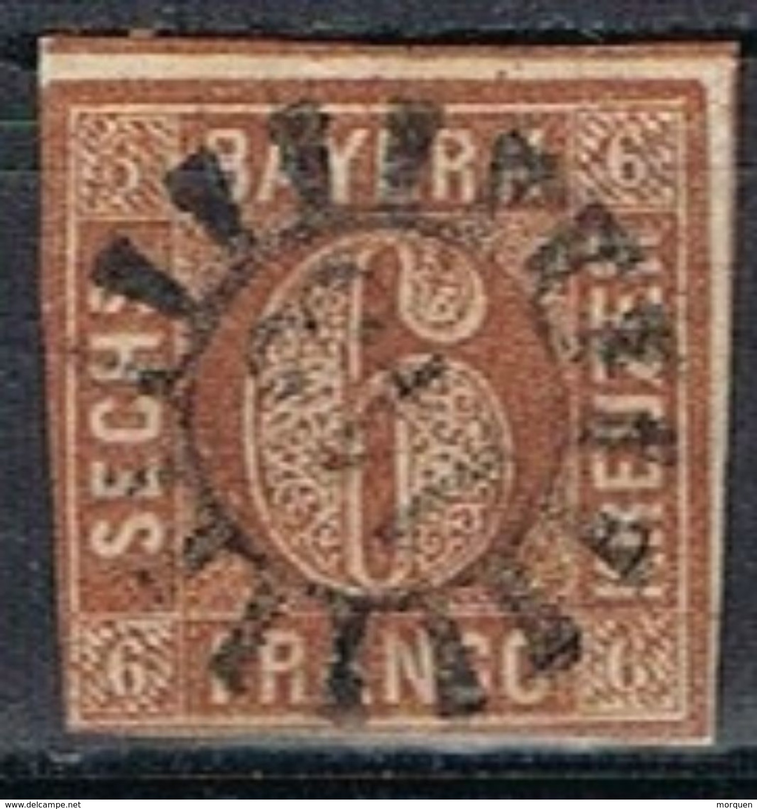 Sello 6 K Bayern, Mühlradstempel  143, IMMENSTADT, Num  5 º - Used