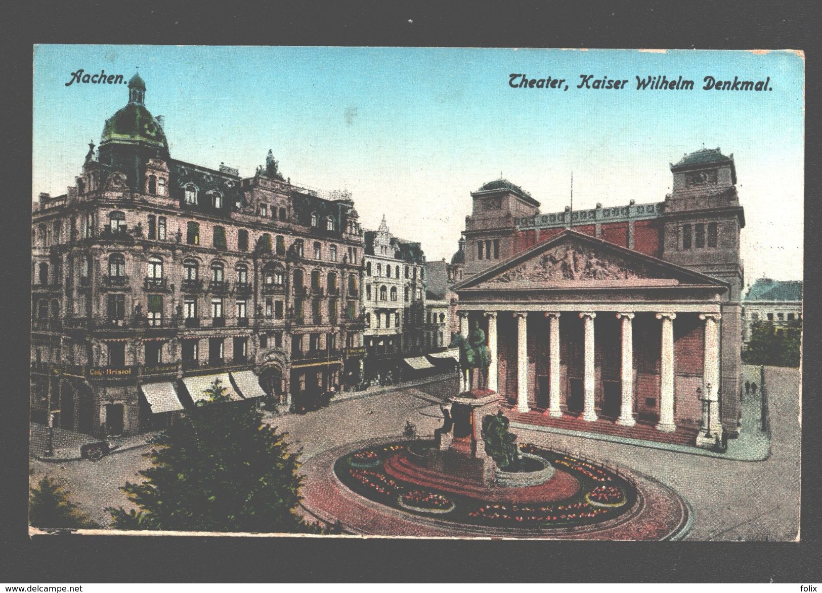 Aachen - Theater - Kaiser Wilhelm Denkmal - 1925 - Army Post Belgium - Aken