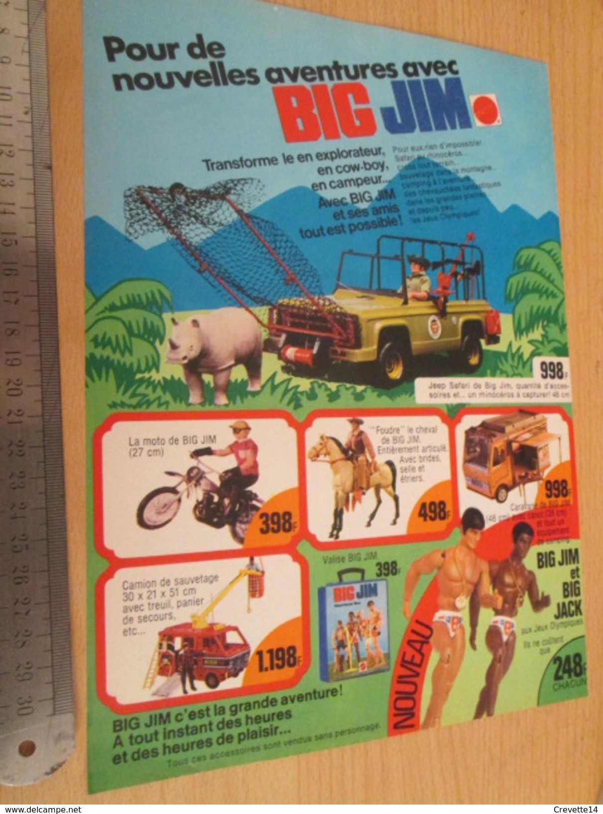 Page De Revue Des Années 60/70 : FIGURINE ANIMEE BIG JIM ET BIG JACK   , Format : Page A4 - Army