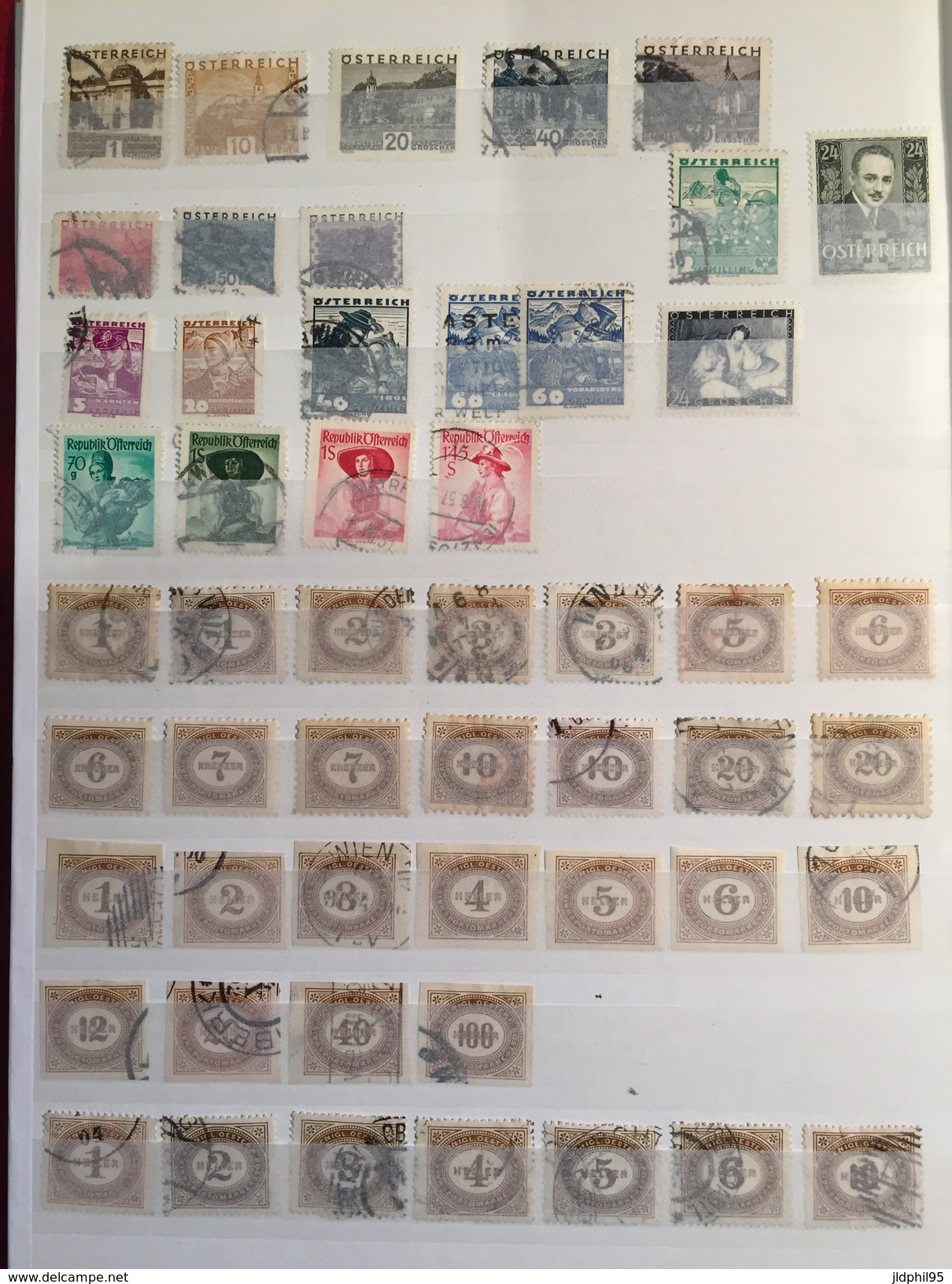 LOTS  - Autriche  _  Belgique -  + de 700 timbres, neuf ou oblitérés