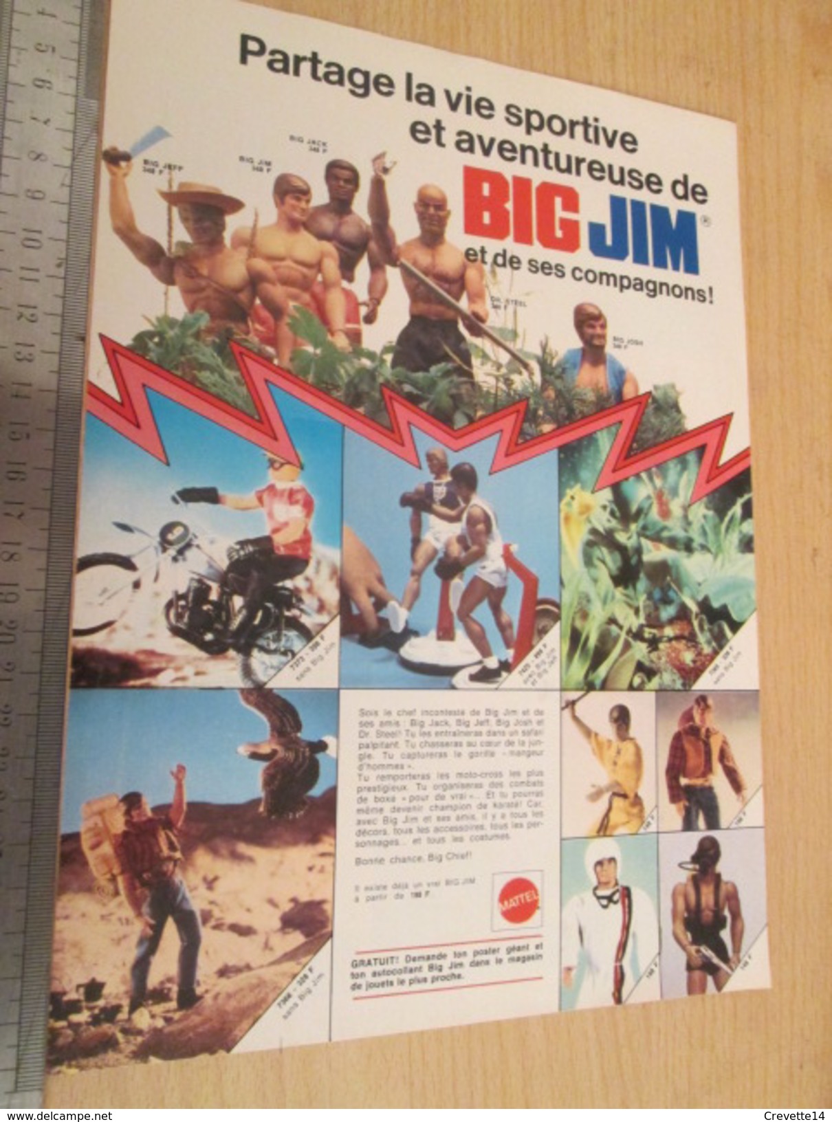 Page De Revue Des Années 60/70 : FIGURINE ANIMEE BIG JIM ET TOUTES SES COPINES    , Format : Page A4 - Leger