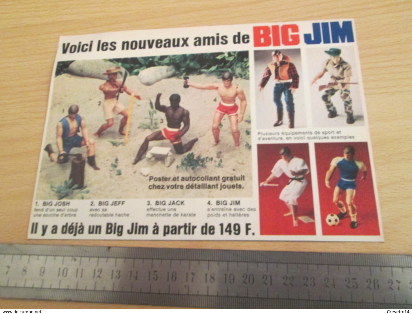 Page De Revue Des Années 60/70 : FIGURINE ANIMEE BIG JIM ET TOUTES SES COPINES    , Format : 1/2 Page A4 - Autres & Non Classés