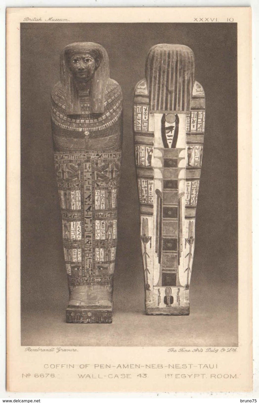 Coffin Of Pen-Amen-Neb-Nest-Taui - N°6676 - Wall-Case 43 - 1st Egypt Room - British Museum - Musées