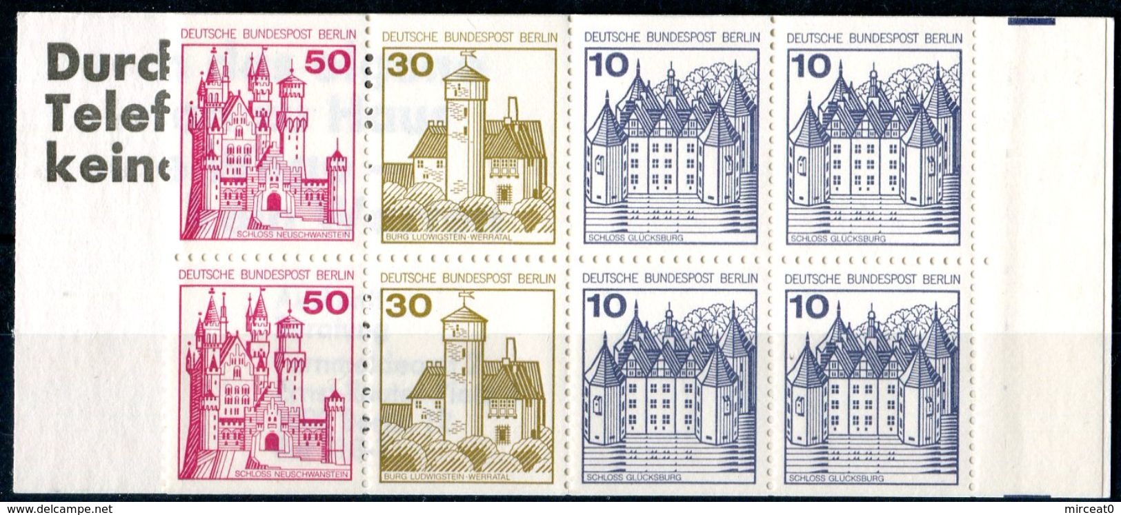 ALLEMAGNE / GERMANY BERLIN  1982  CARNET / BOOKLET  -  " CHATEAUX " -  1 CARNET / BOOKLET - Carnets